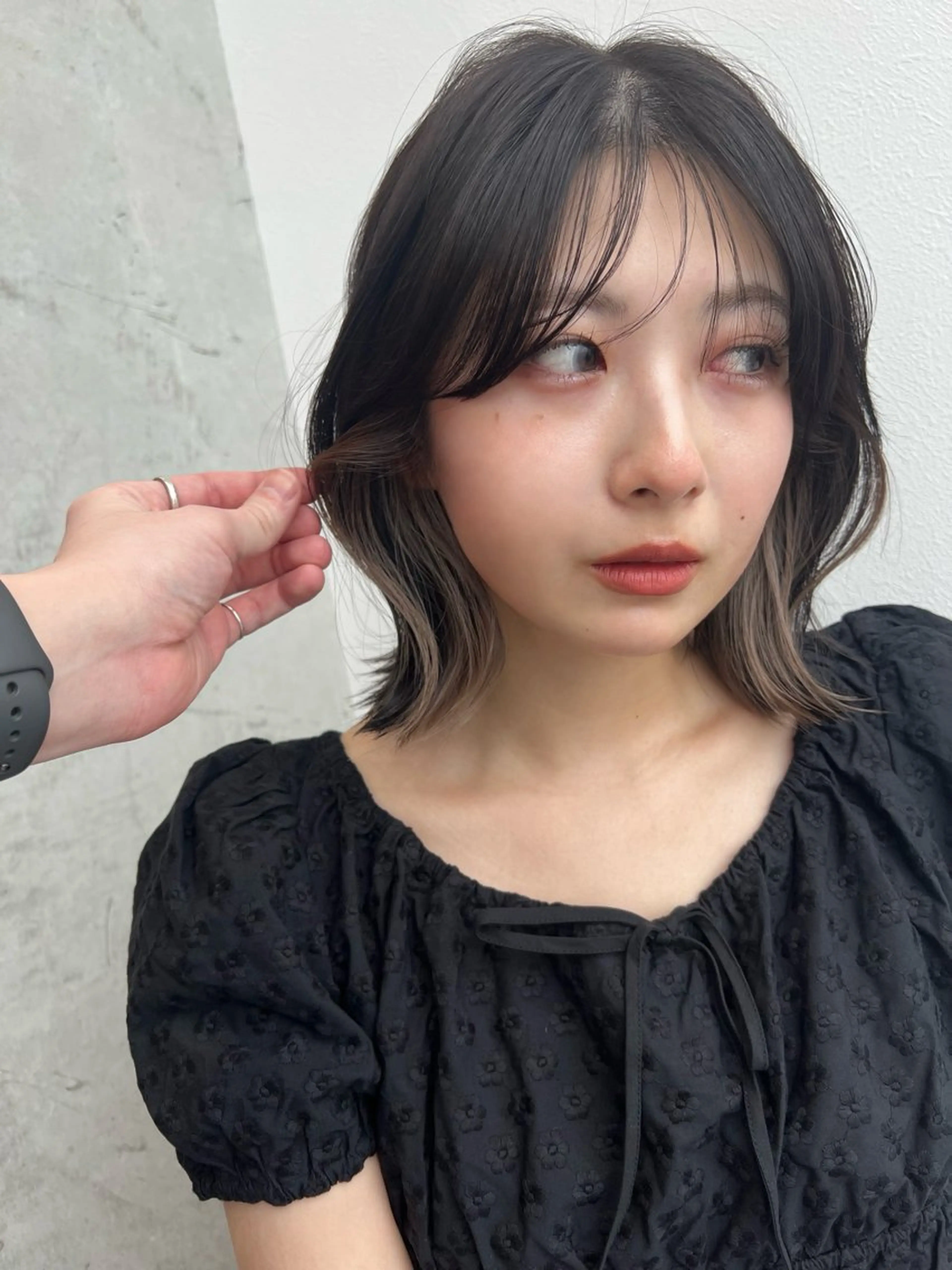 ミディアム ヘアカラー トリートメント 透明感カラー/恵比寿 /レイヤーカット大場のヘアスタイル