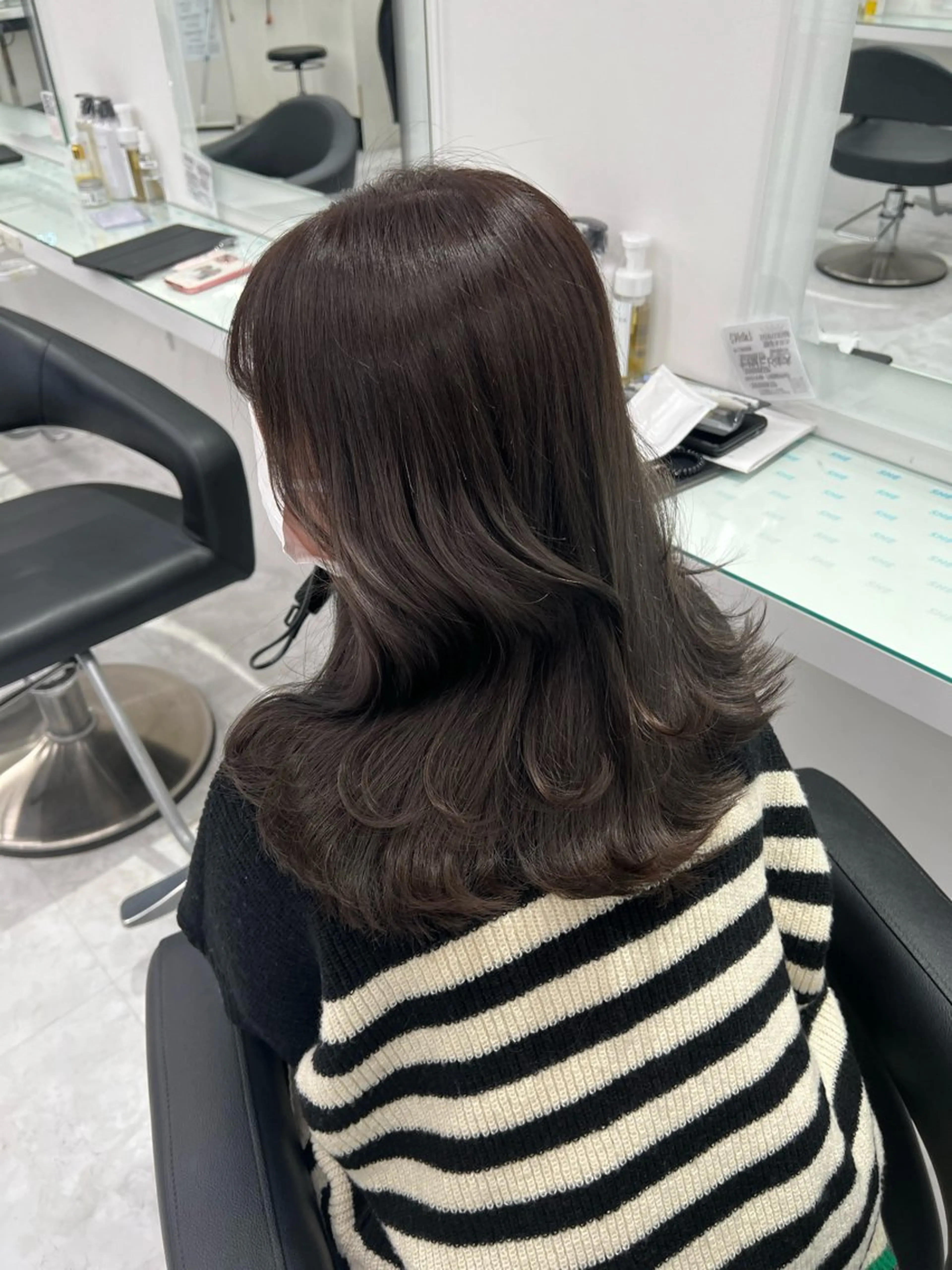 ミディアム カラー ヘアアレンジ カット ヘアカラー ダブルカラー｜ なおき｜池袋美容師のヘアスタイル