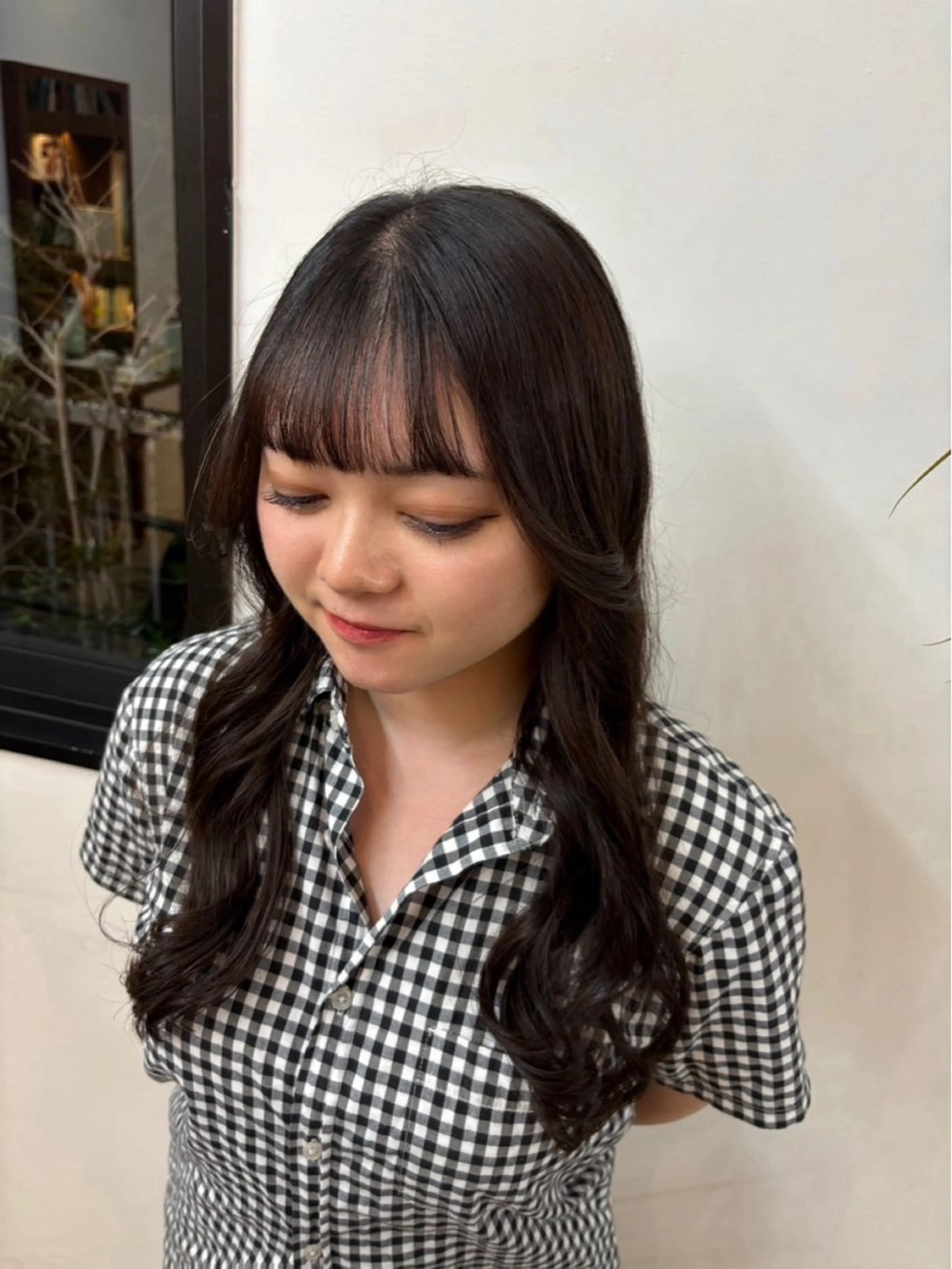ロング カット 縮毛矯正 みぞぐち じゅりのヘアスタイル