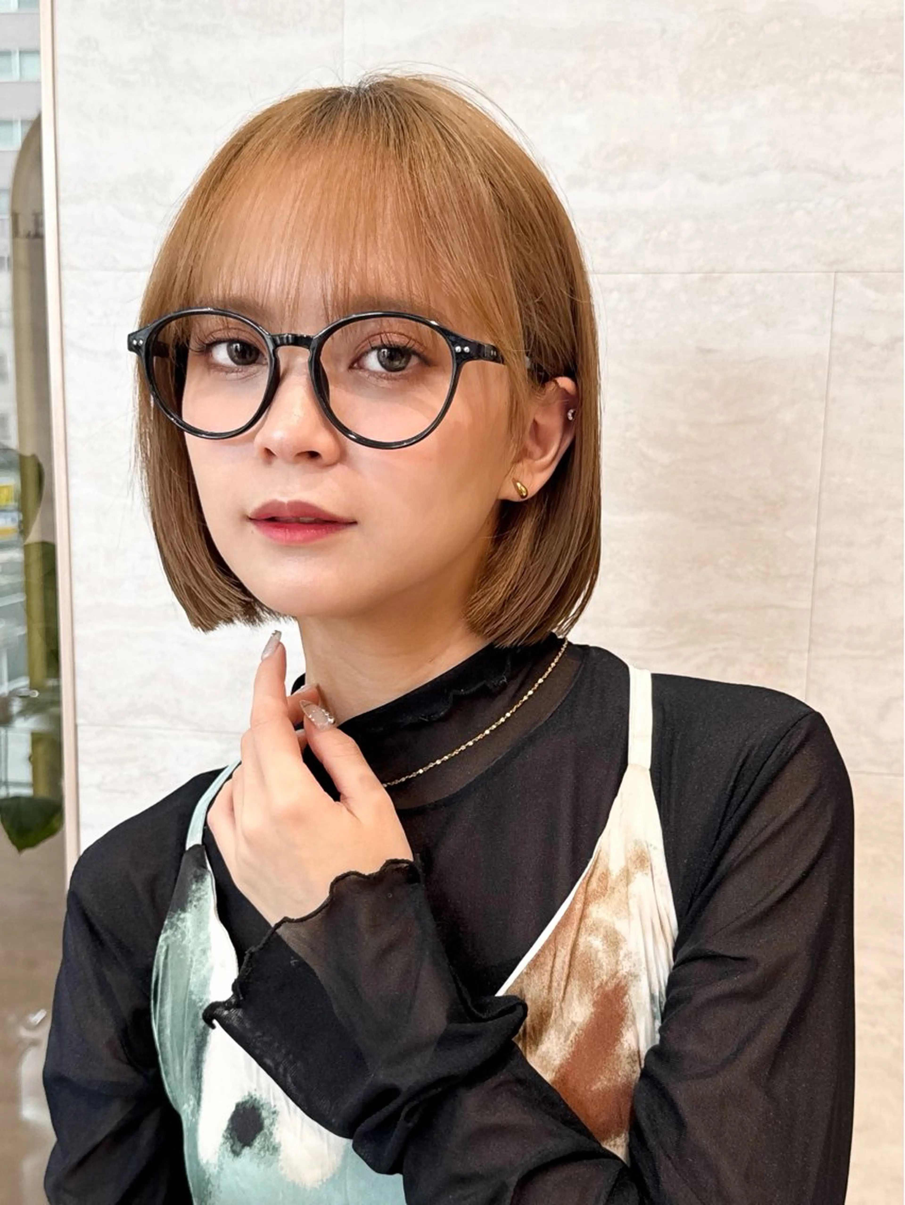 ミディアム 🫧ボブ/縮毛矯正/ 韓国/ゆーな🫧のヘアスタイル