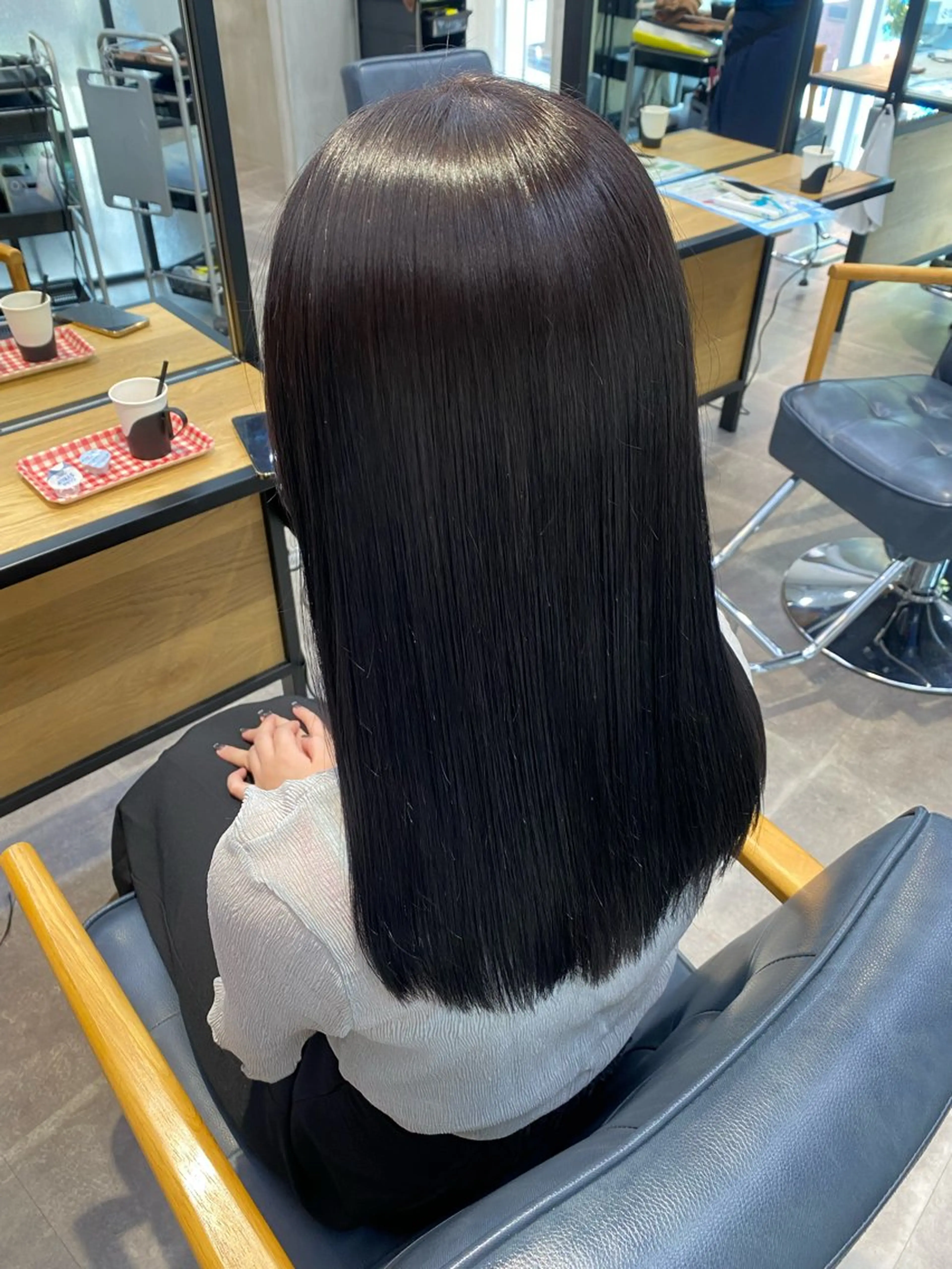 セミロング カラー 韓国×髪質改善カラー 💎hinaのヘアスタイル