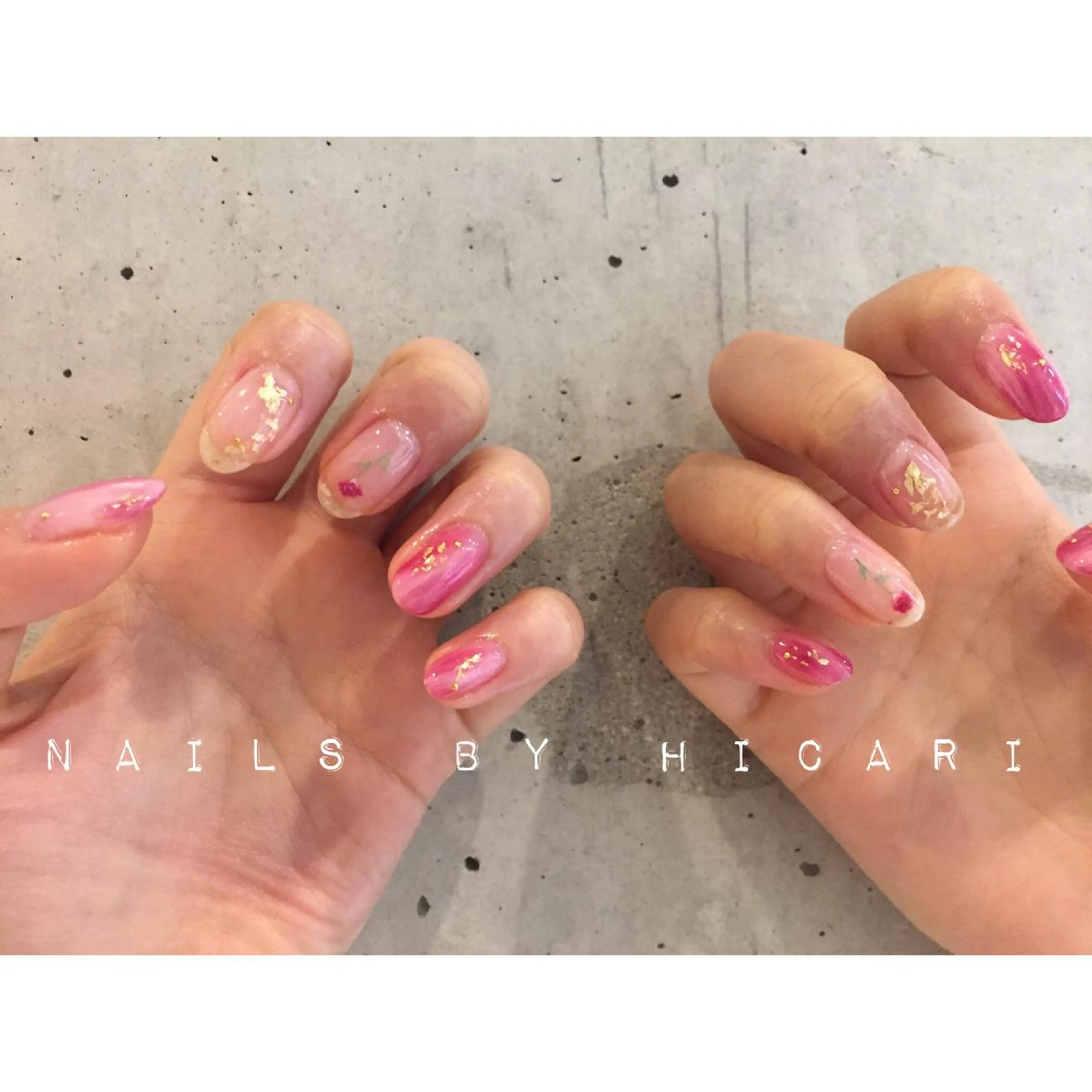 カラー ネイル マツエク・マツパ ジェルネイル ニュアンスネイル パラジェル illum hicariのネイルデザイン