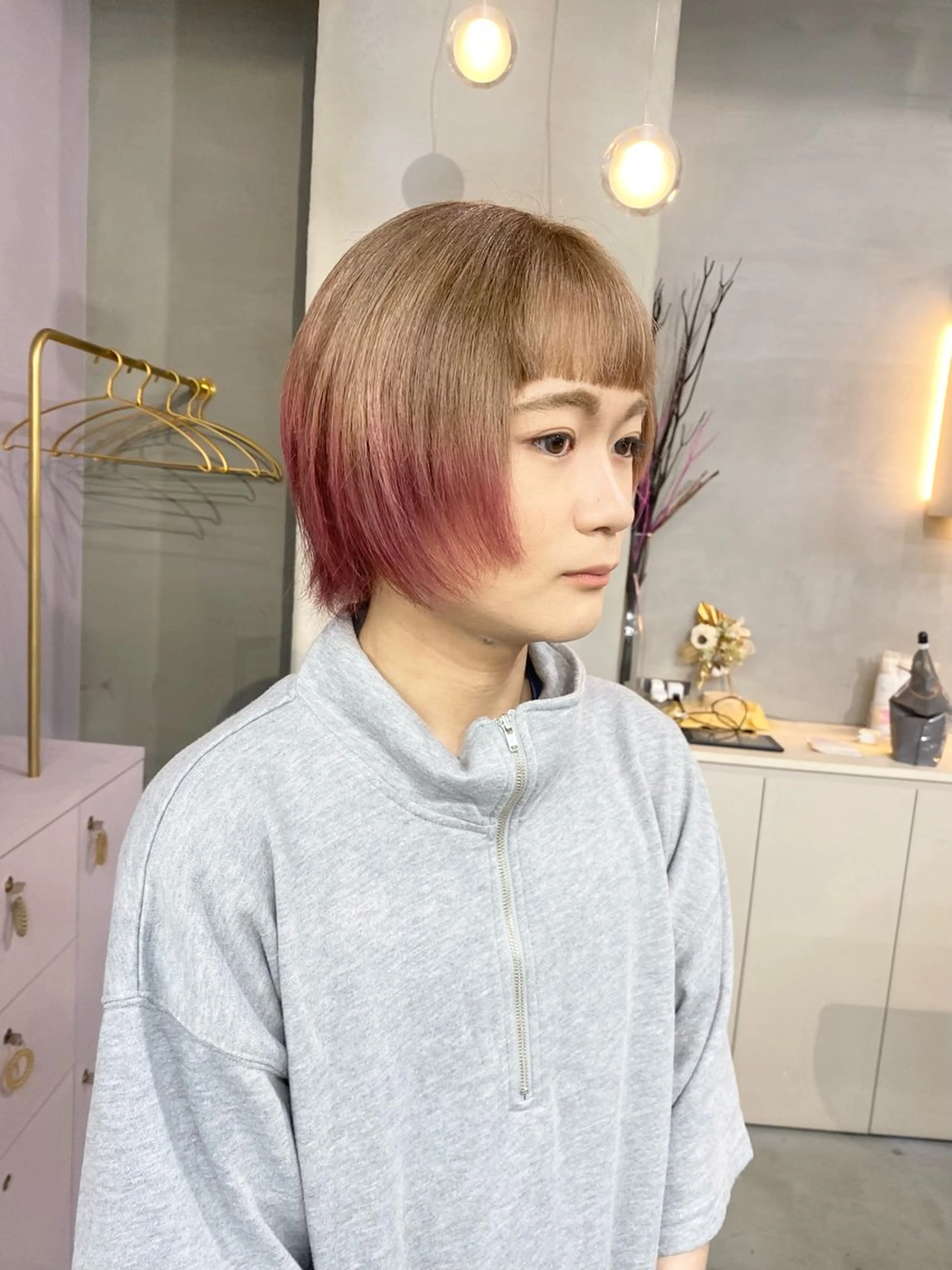 ショート カラー メンズ ヘアカラー 前橋 姫奈のヘアスタイル