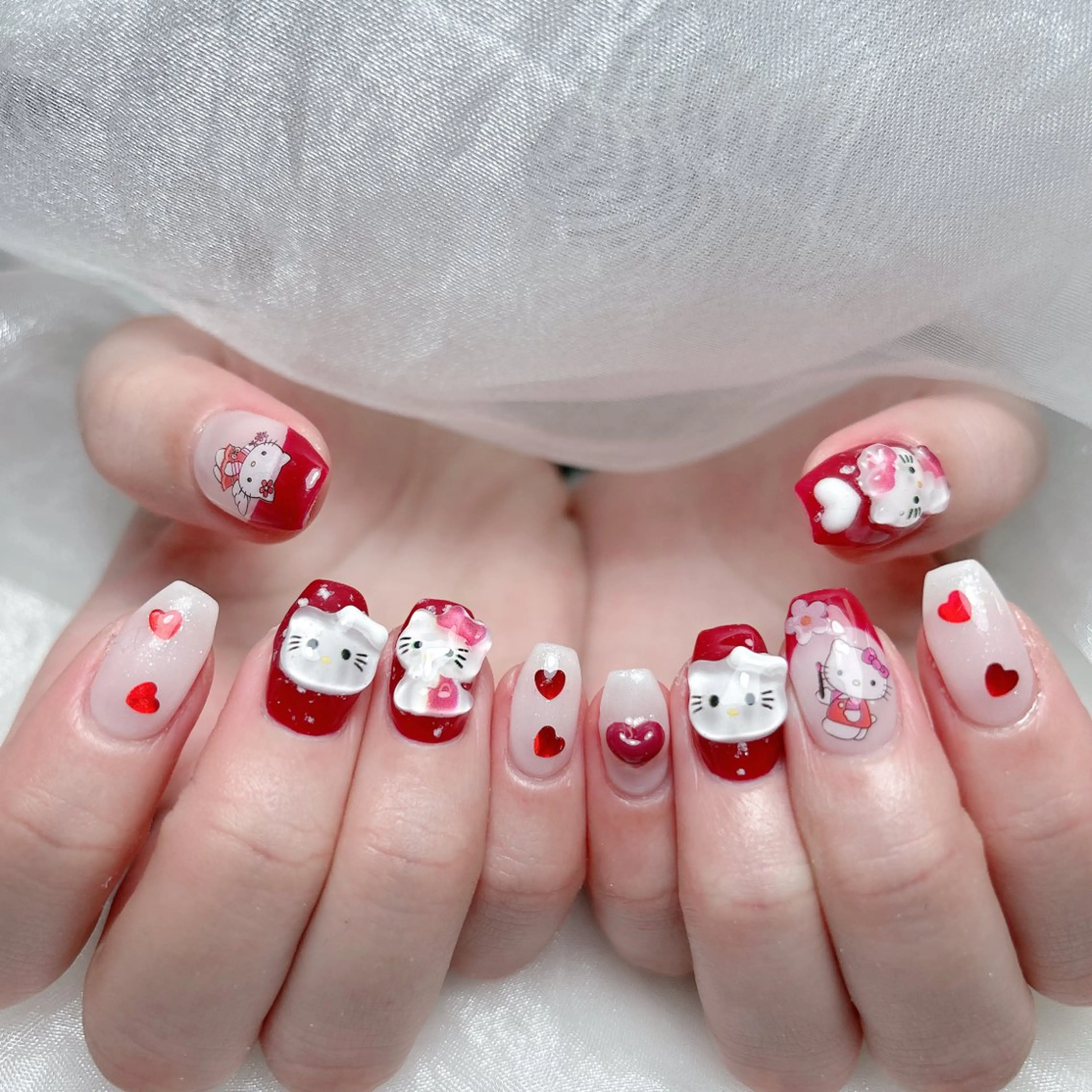 ネイル 成人式 ジェルネイル ロングネイル マグネットネイル ミディアムネイル ハンドネイル MoMoA Nail ネイル長さ出し専門店のネイルデザイン