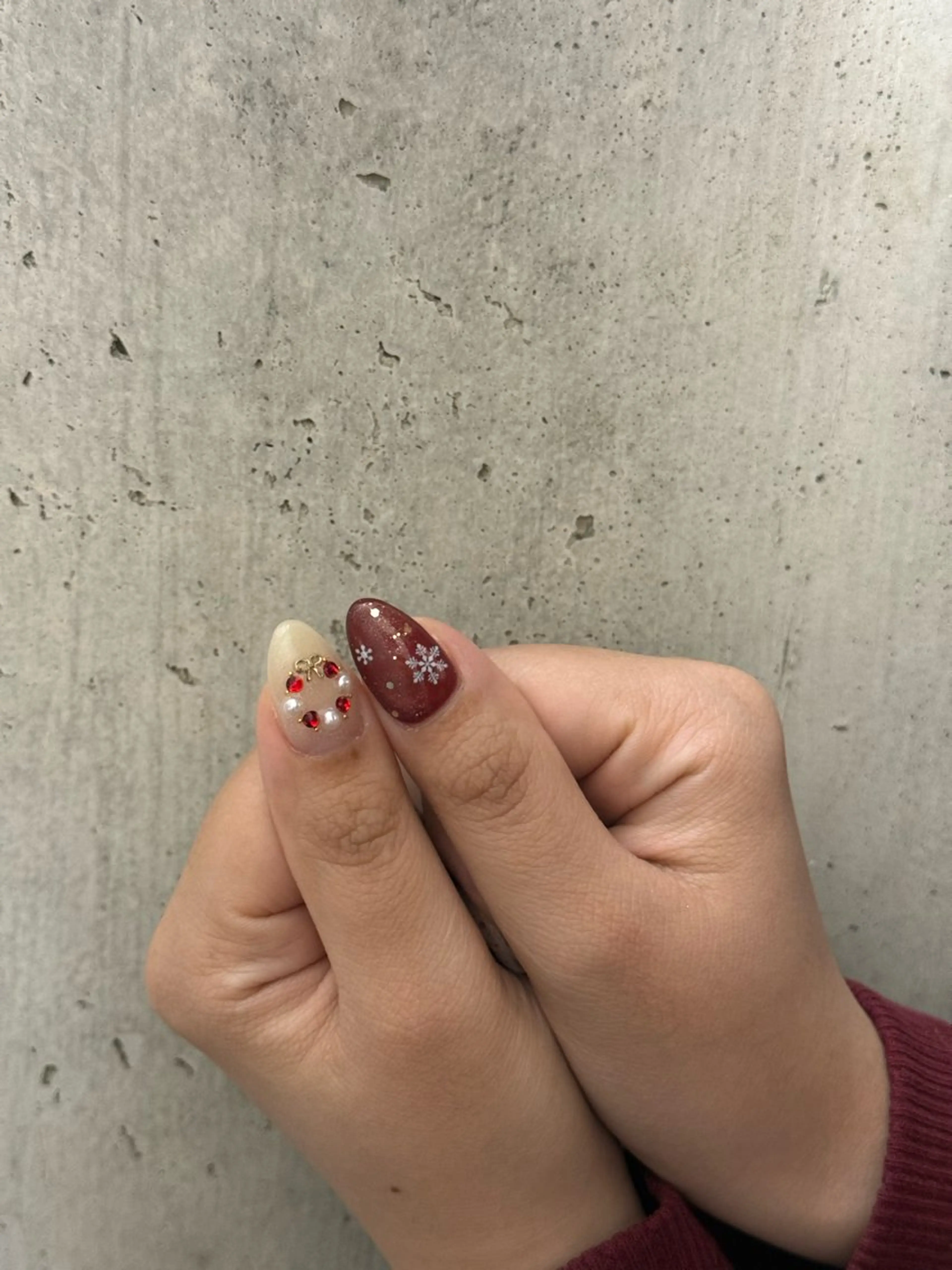 ネイル 冬ネイル クリスマス Manon Yuiのネイルデザイン
