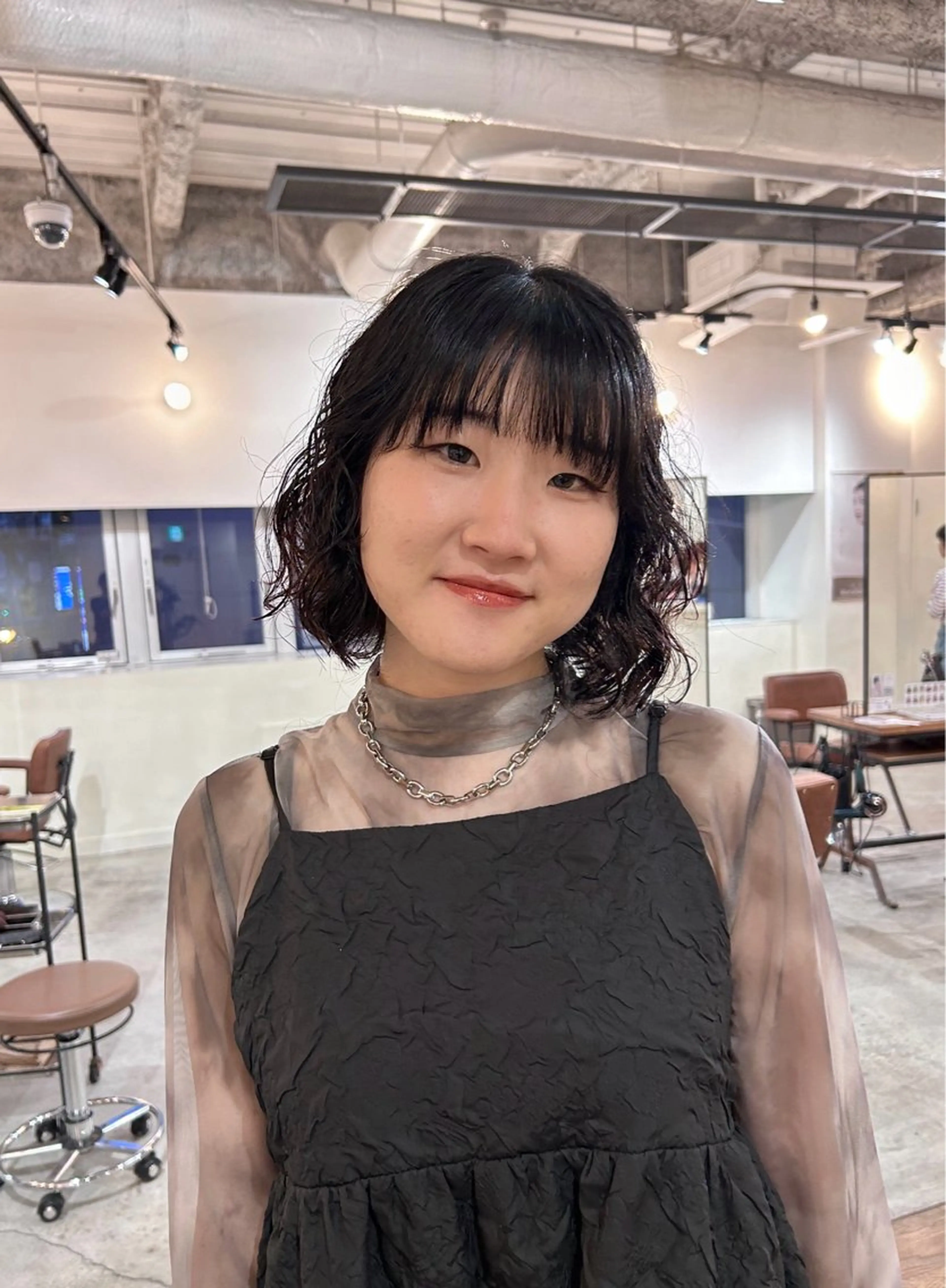 パーマ ボブ みうら ありさのヘアスタイル