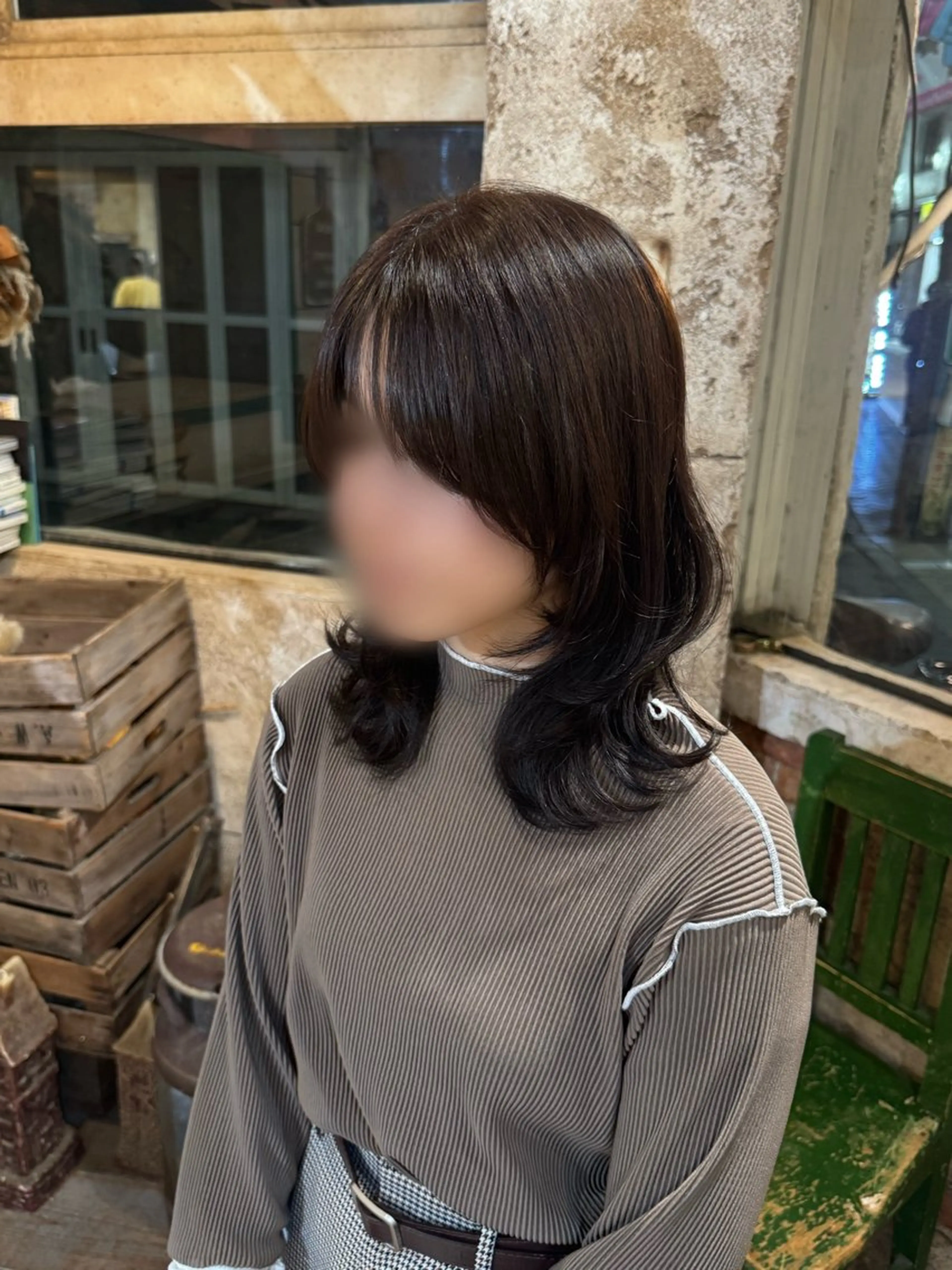 ミディアム カット ヘアカラー 髪質改善カラー /高山奈夕のヘアスタイル