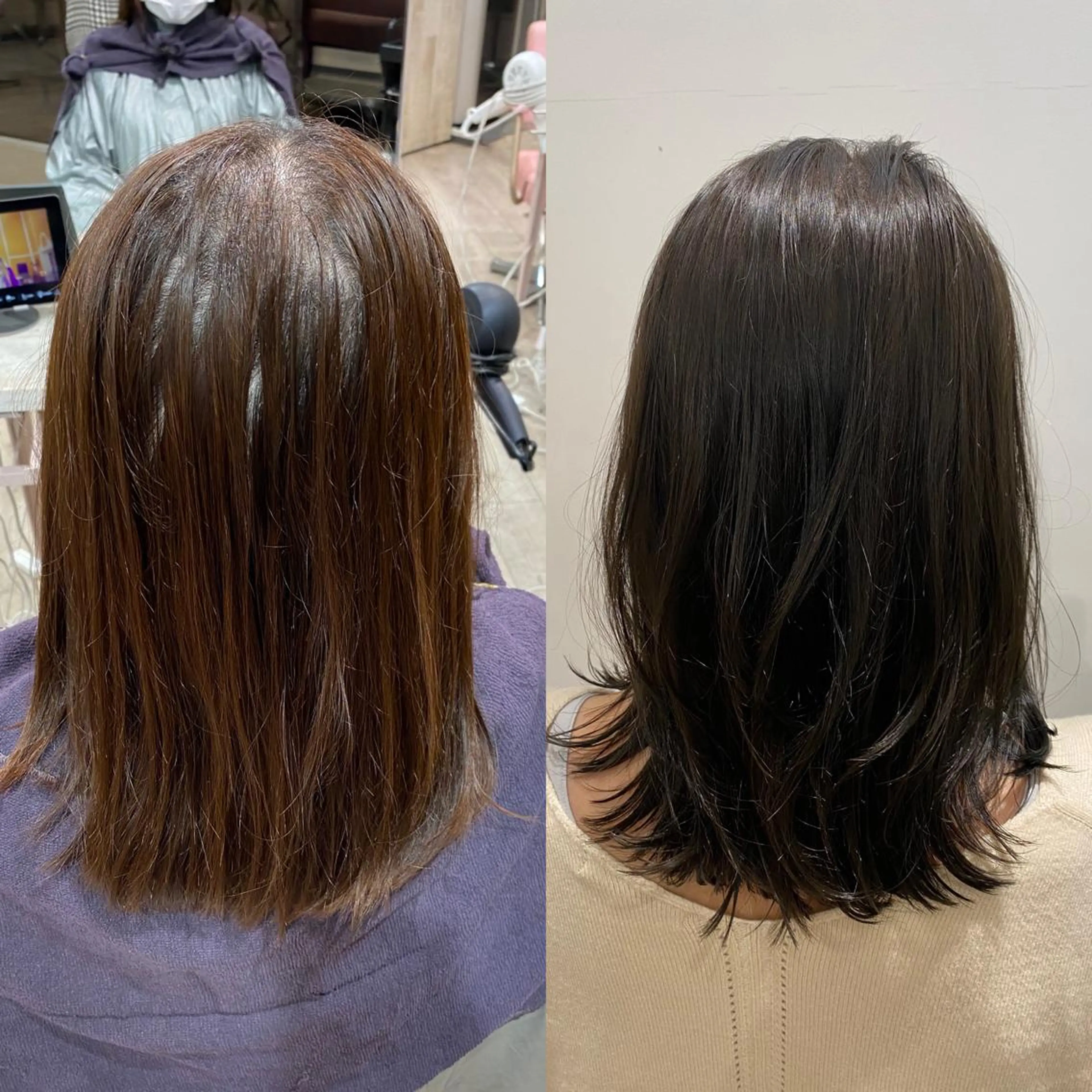 ミディアム 顔まわりカット🌟 くびれヘア/寺門遥輝のヘアスタイル