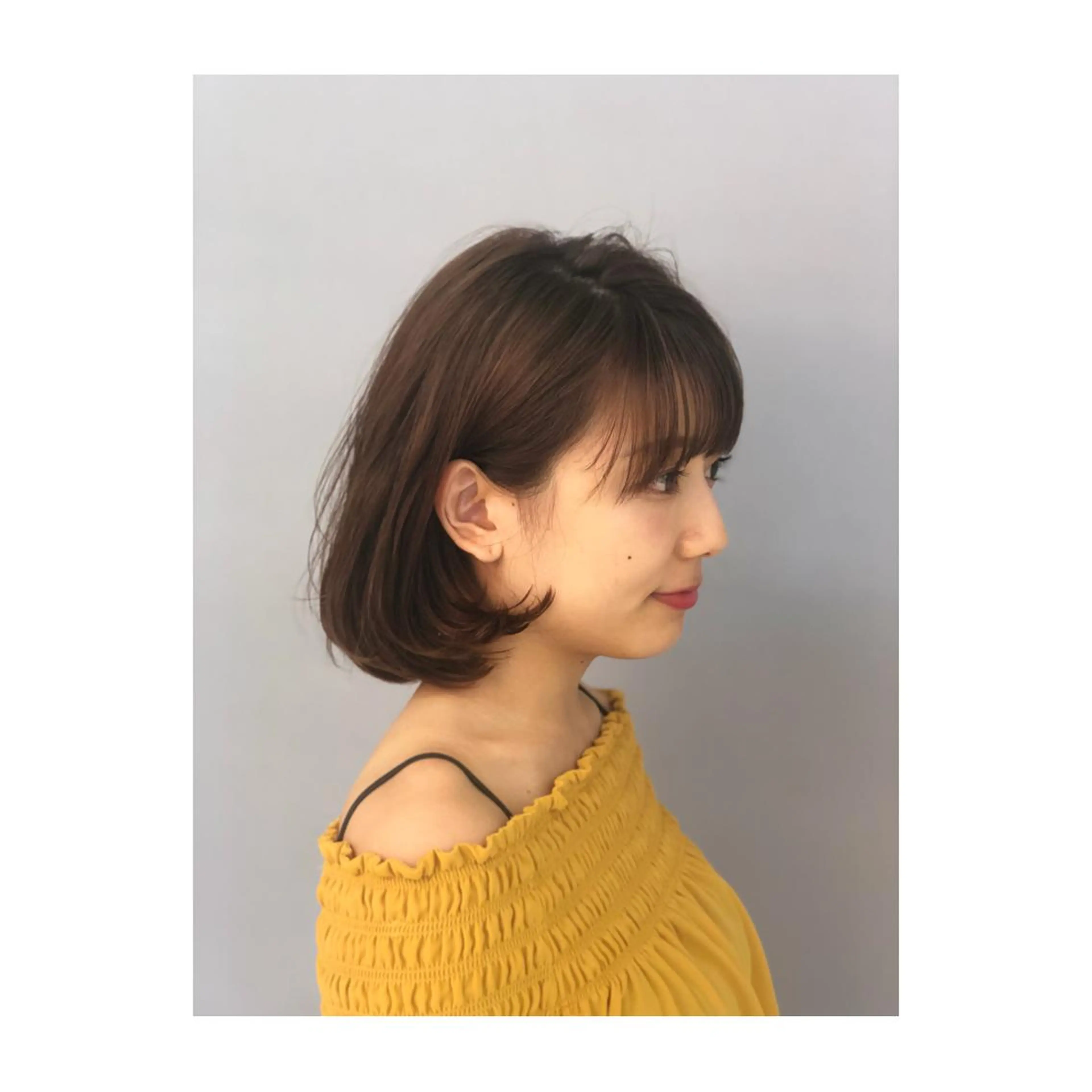 セミロング 松戸　レイヤーカット 野口　康太郎のヘアスタイル