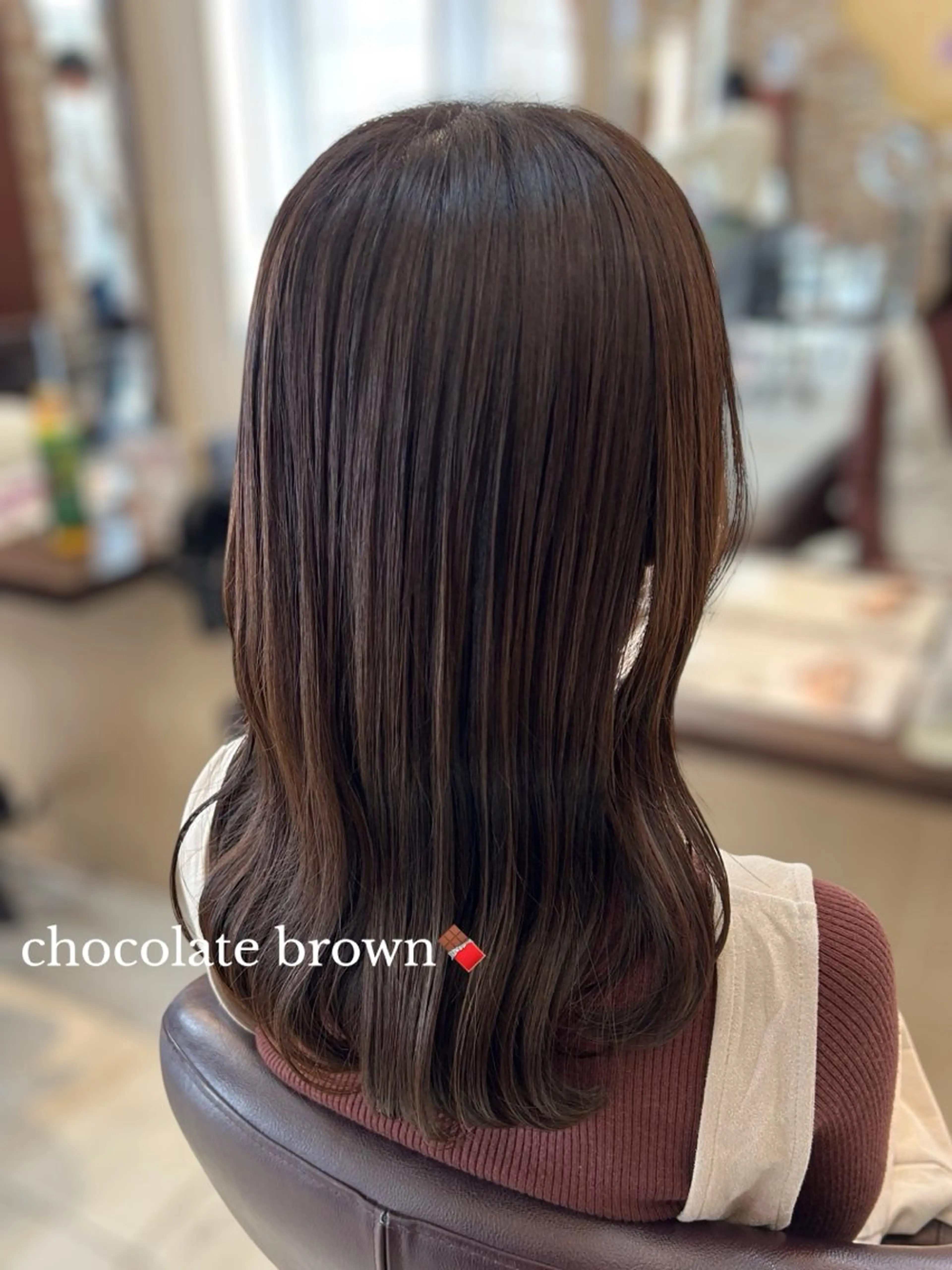 セミロング カット ヘアカラー トリートメント 🧸HARUNA 艶髪✨透明感🫧のヘアスタイル