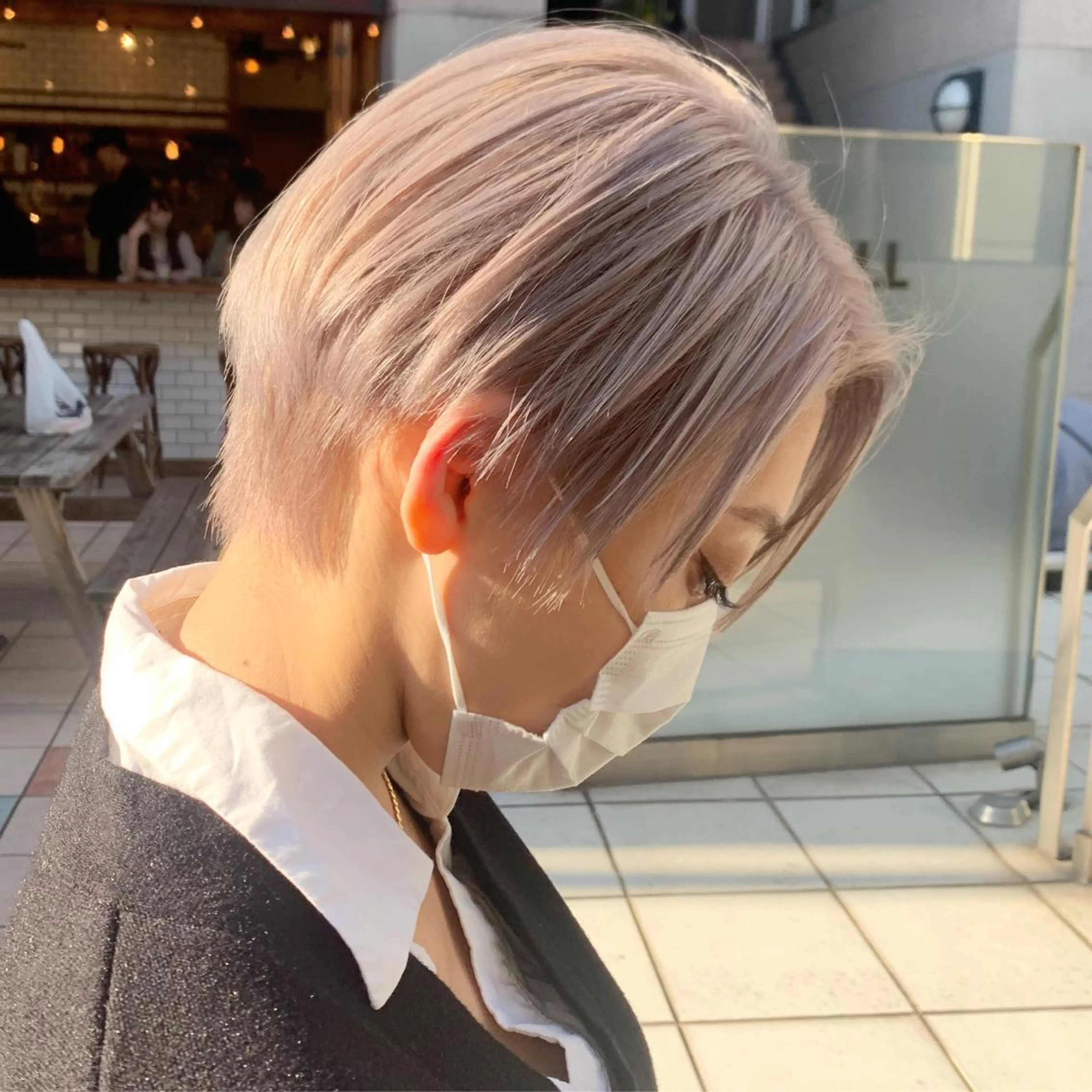 ショート カラー ヘアアレンジ ヘアカラー トリートメント ヘアセット ハイトーン/美髪矯正 🍃大江拓実のヘアスタイル