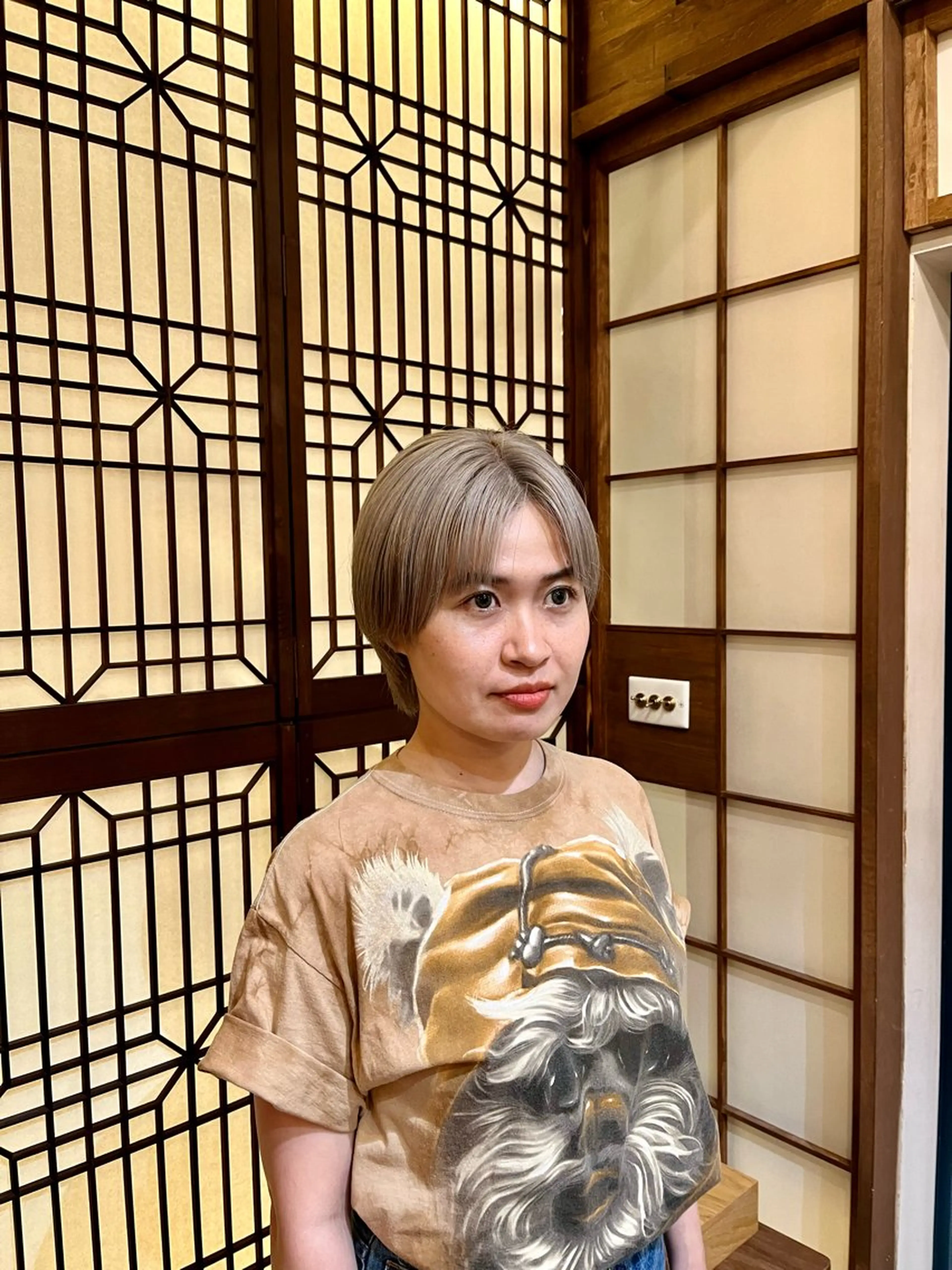 ショート カラー ヘアカラー benji 学芸大学所属・朝が楽なパーマ 🌱ショート/緒方椋のヘアスタイル