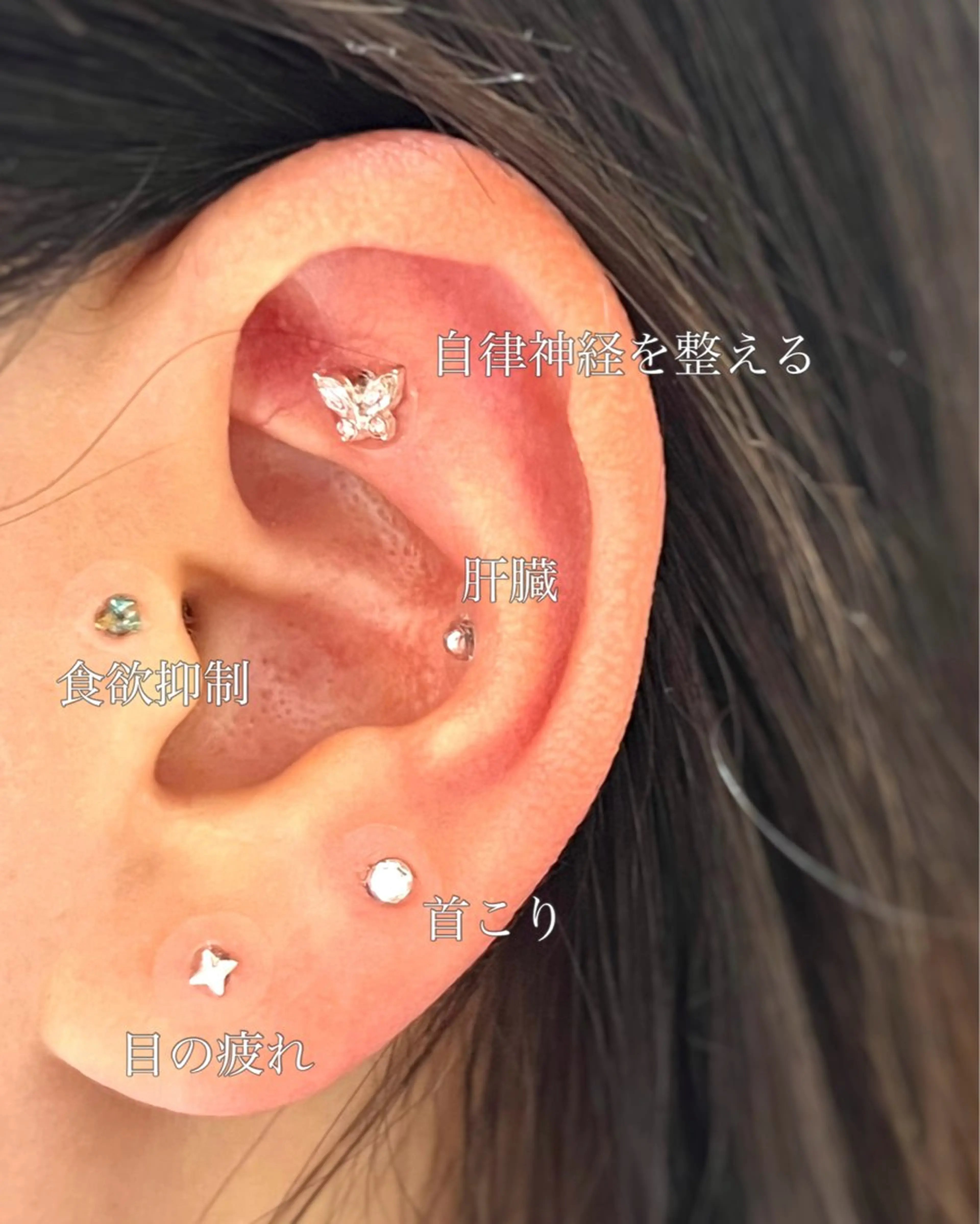 耳つぼジュエリーの写真