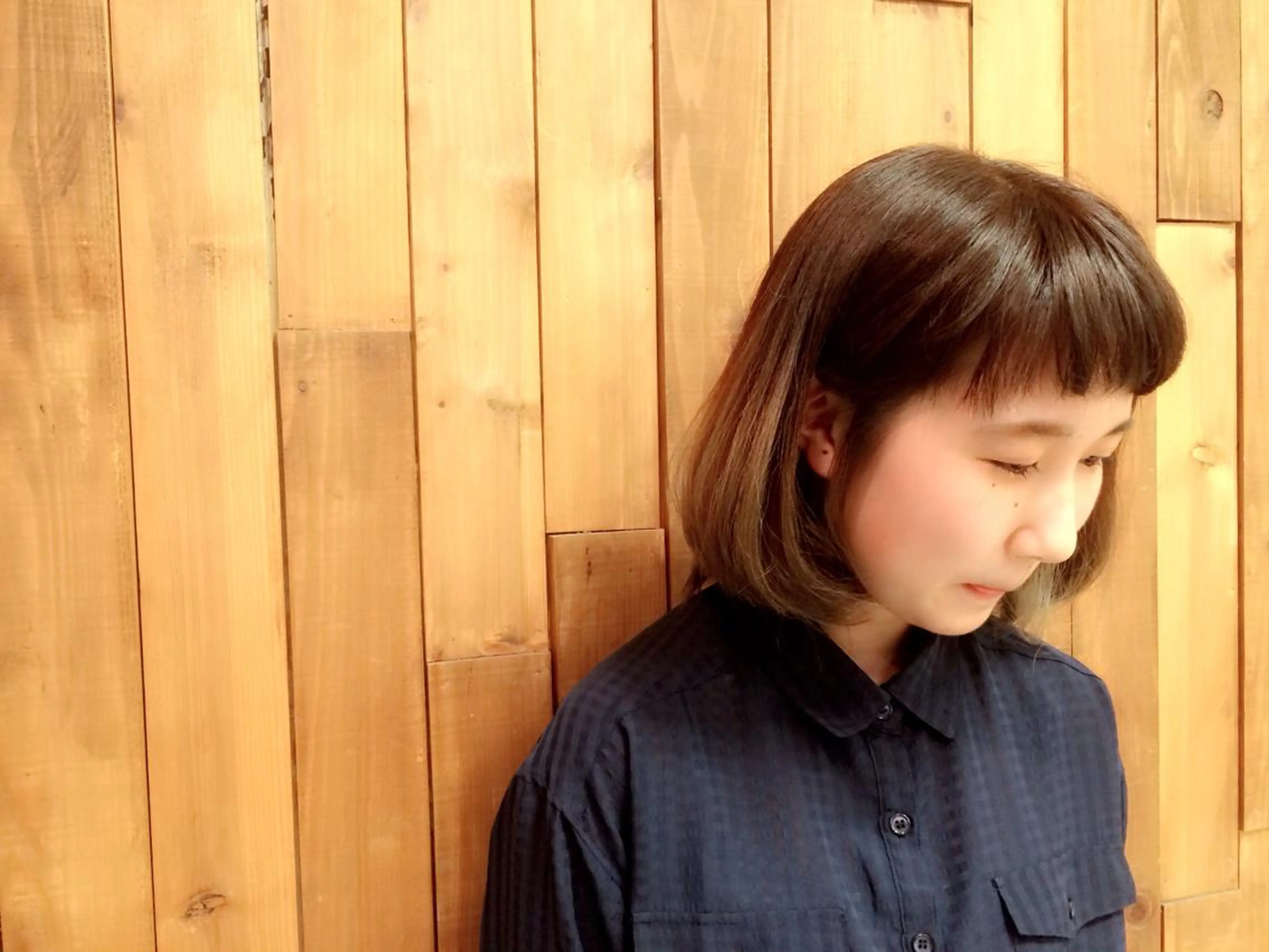 カラー グラデーションカラー ボブ にった みずきのヘアスタイル