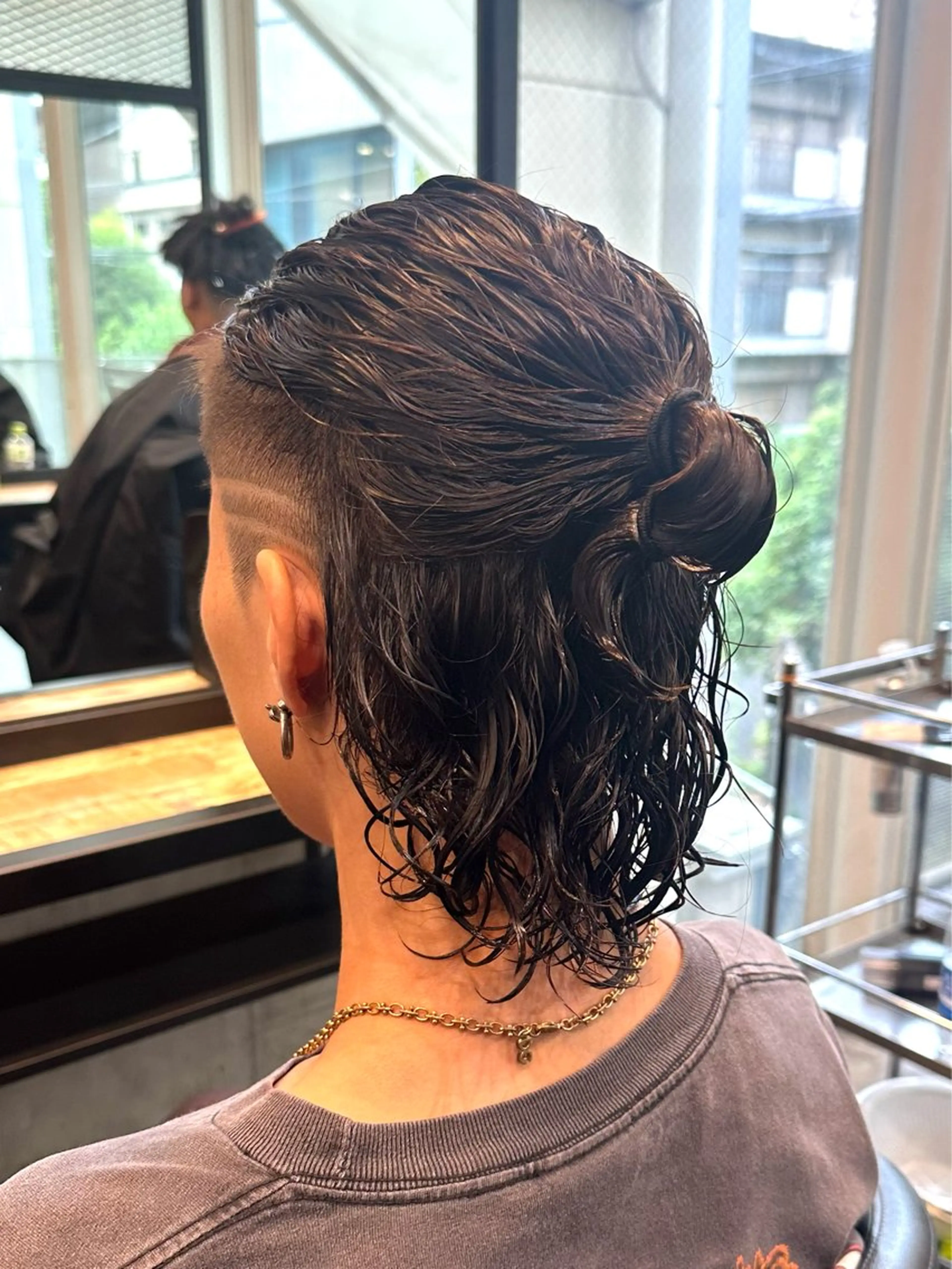 ロング パーマ メンズ マンバンヘア カット パーマ トリートメント ツイスパ/メンズ パーマ/歩夢のヘアスタイル