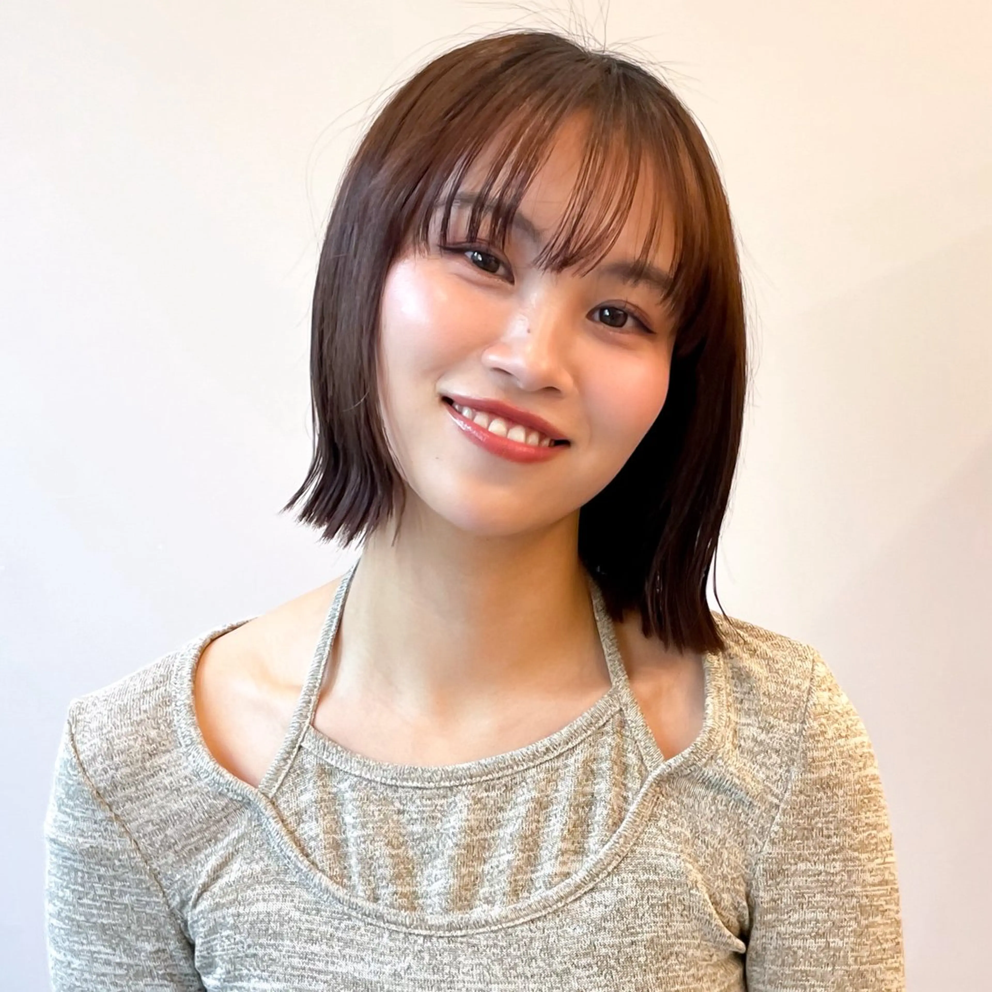 ショート カラー カット ヘアカラー トリートメント 縮毛矯正/ストンボブ Wカラー💎ヒデジのヘアスタイル