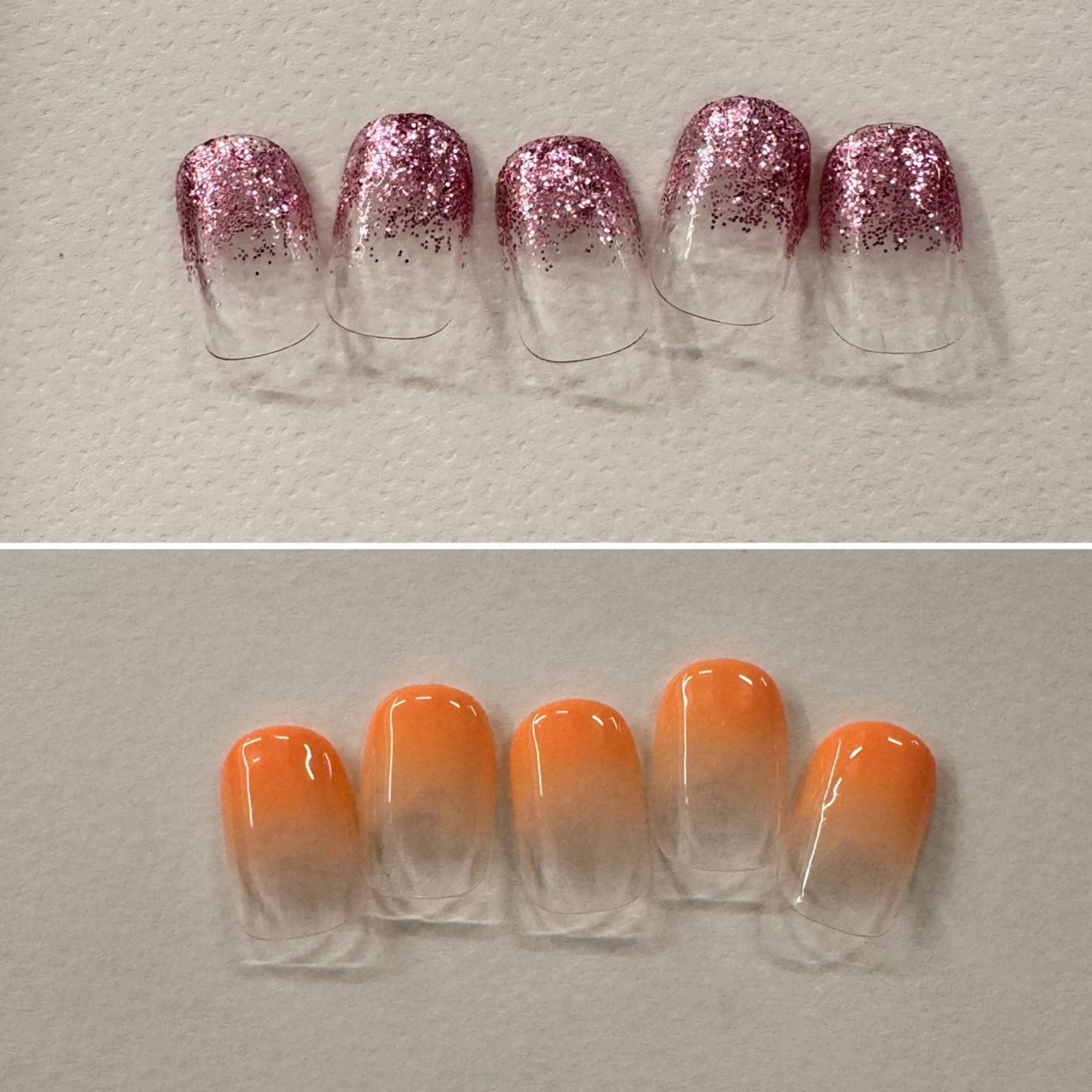 ラメグラデーション、カラーグラデーションの写真