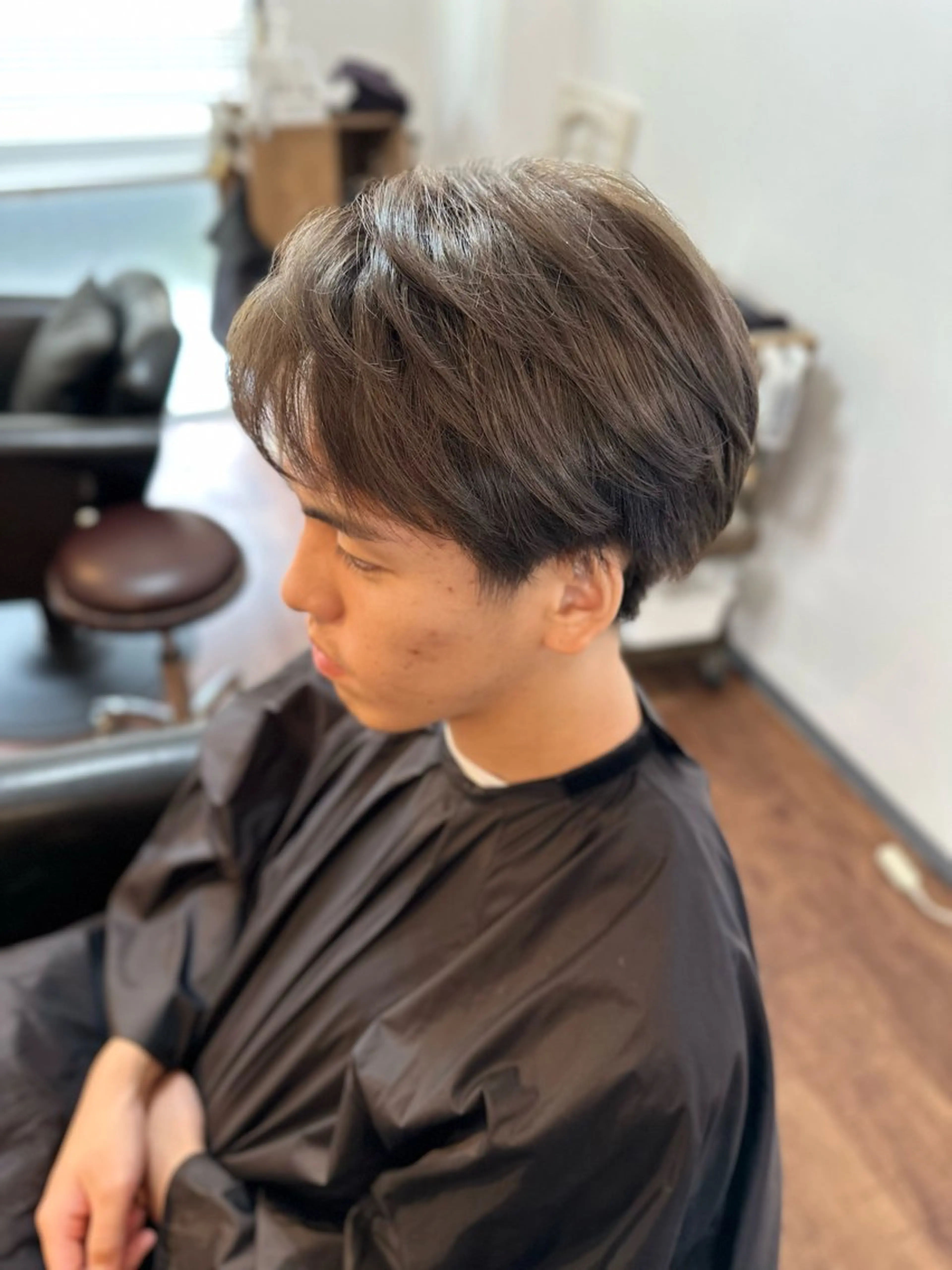 ミディアム カラー メンズ メンズブリーチ ブリーチ グレージュ カット ヘアカラー Luzir⭐︎ GEN⭐︎のヘアスタイル