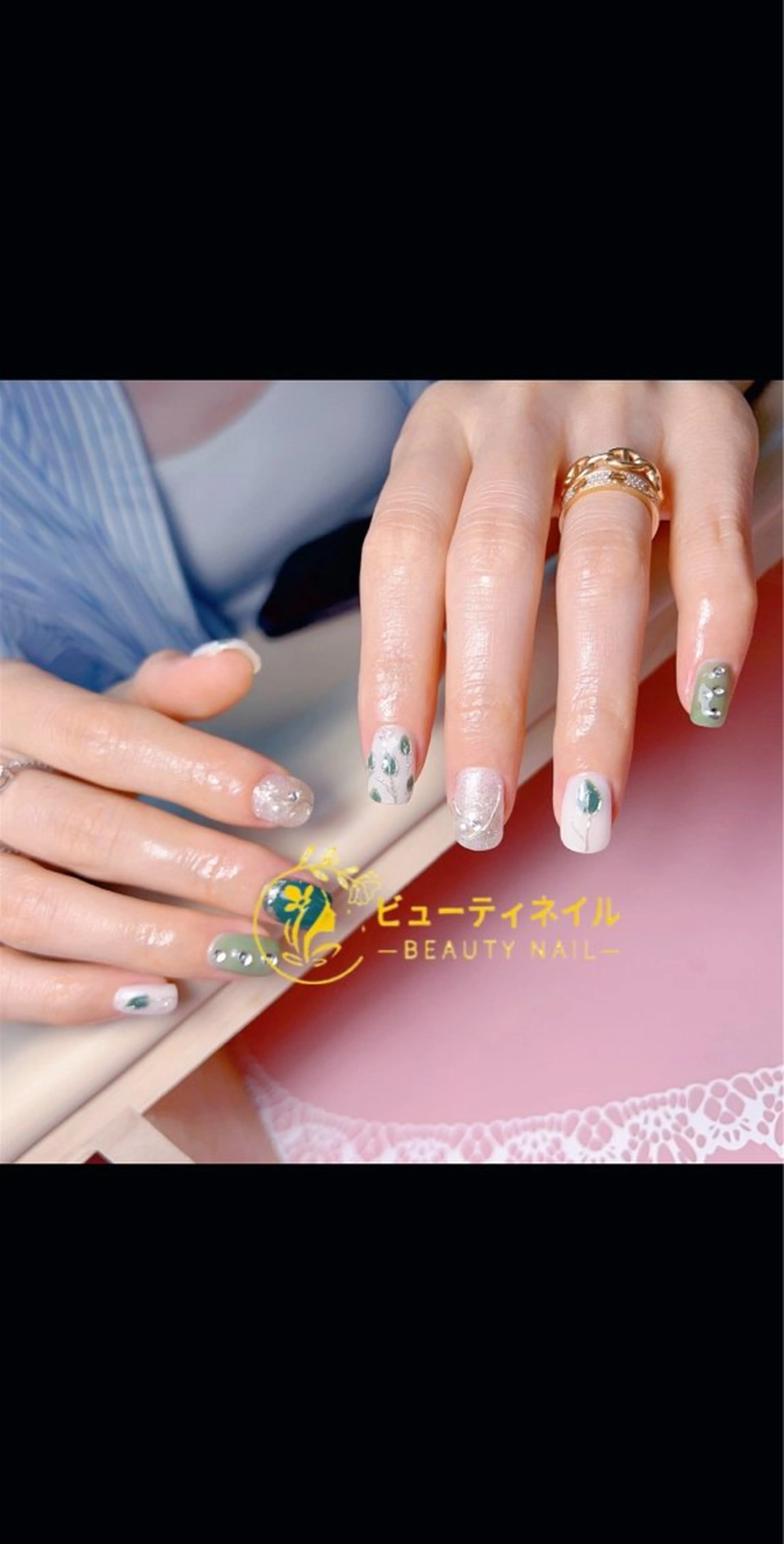 ネイル 長さ出し ジェルネイル Moonstone Salonのネイルデザイン
