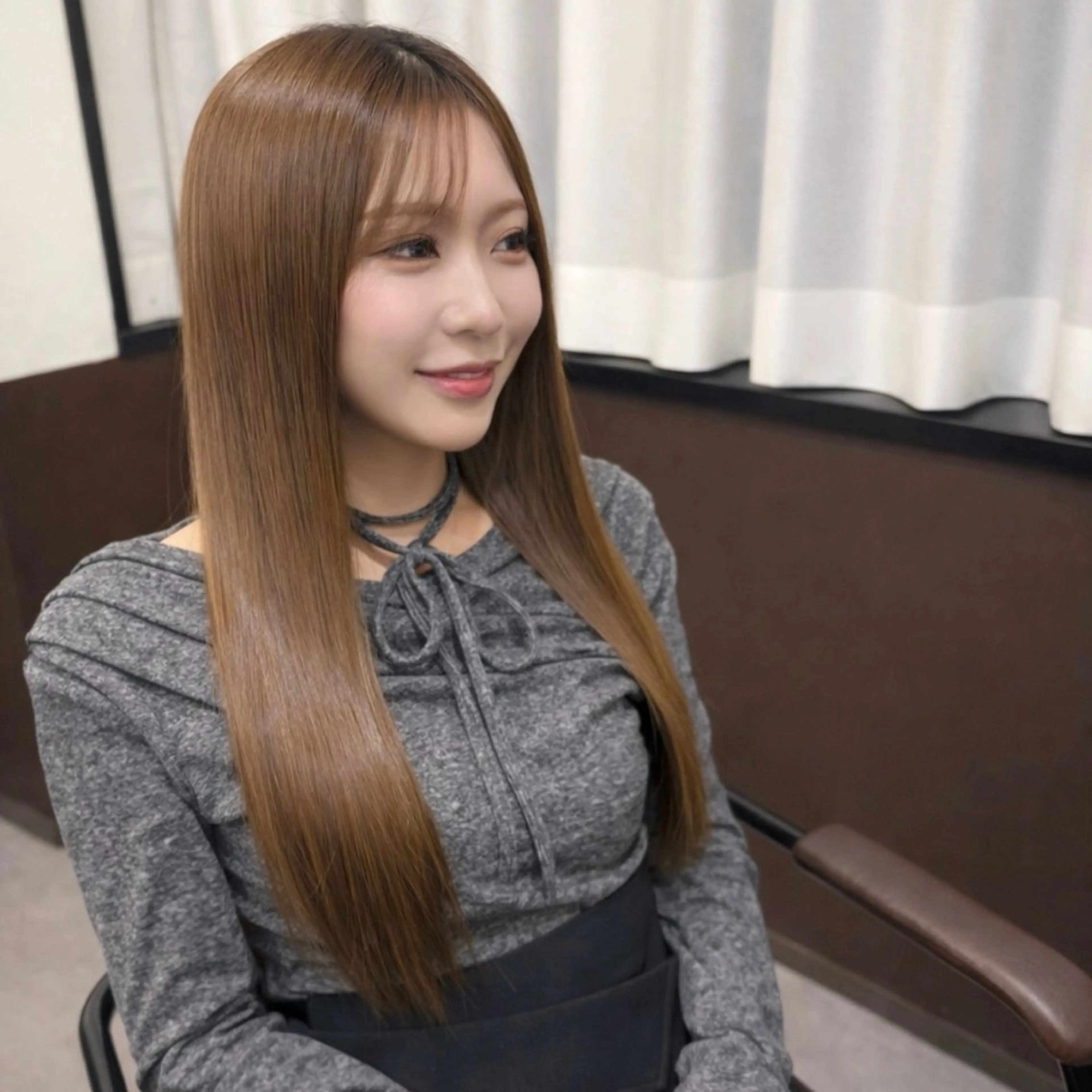 【ミニモ限定】顔まわりカット➕ケアカラー➕3Stepトリートメント(超音波アイロン付き💕)💇♀️の写真