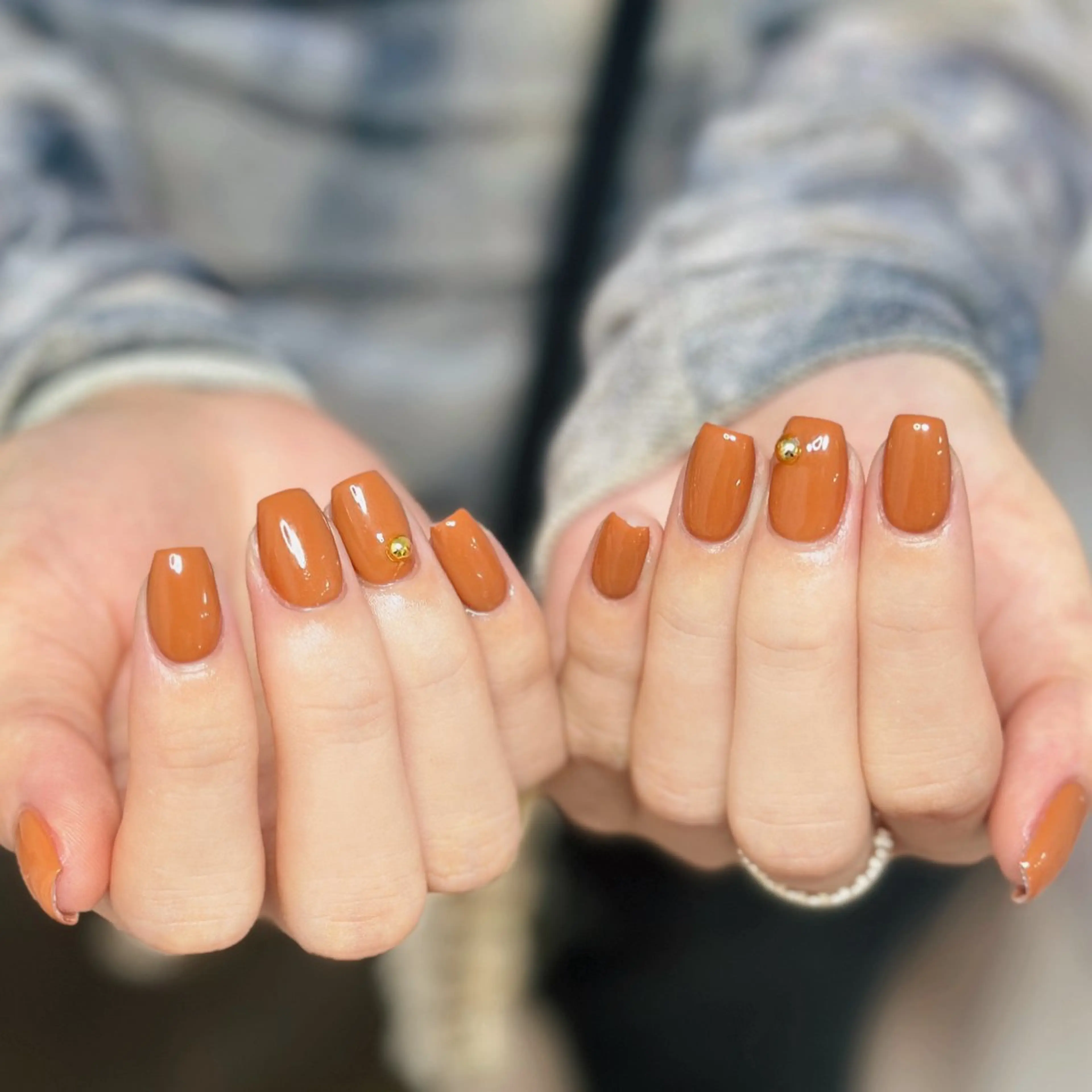 ネイル アートネイル オーロラネイル チークネイル フレンチネイル ガラスフレンチ 🎀YooLi Nail salonのネイルデザイン