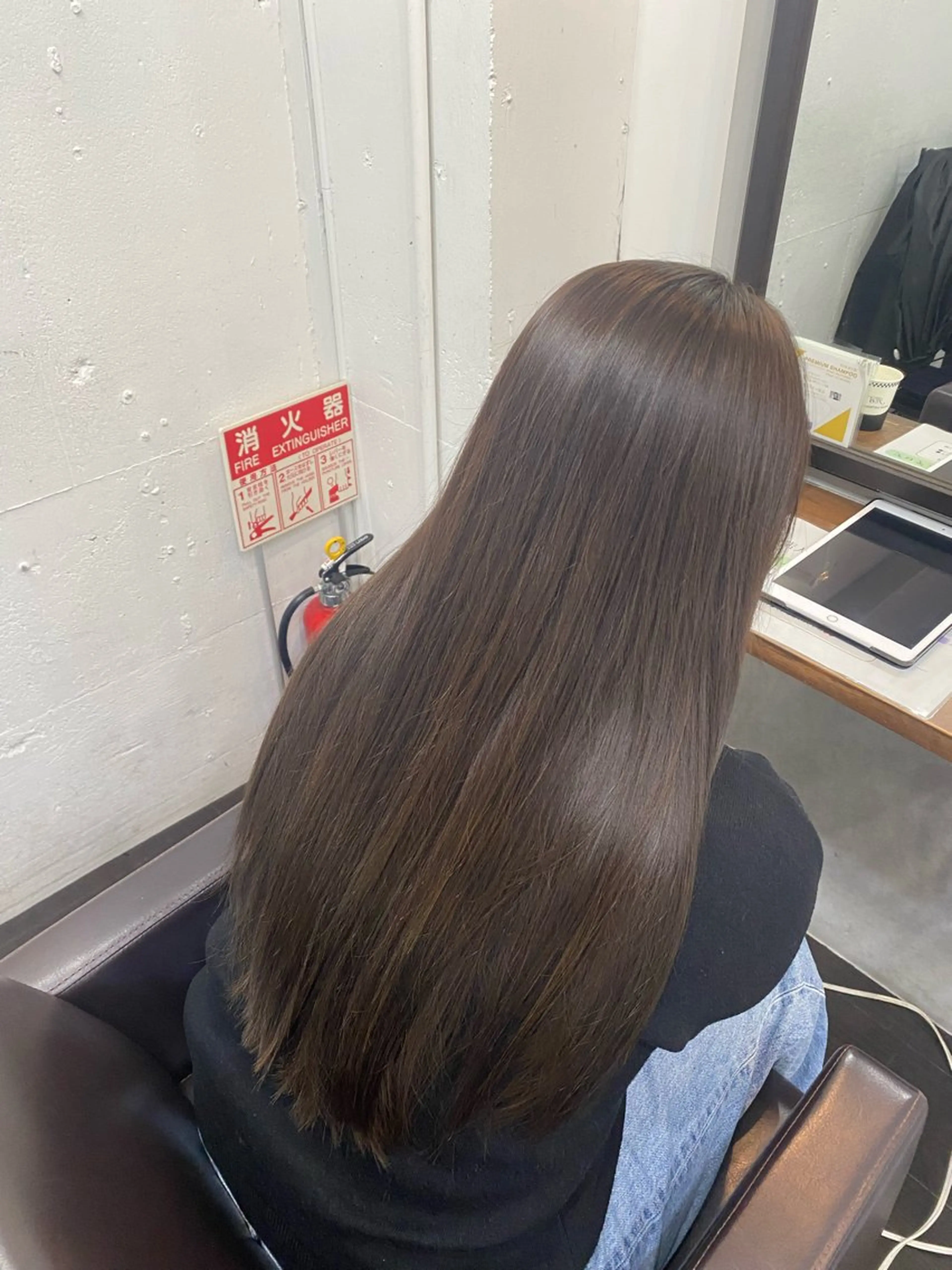 セミロング カラー ヘアアレンジ 🍒ᩚ名駅/艶髪 縮毛矯正/あゆ🍒ᩚのヘアスタイル