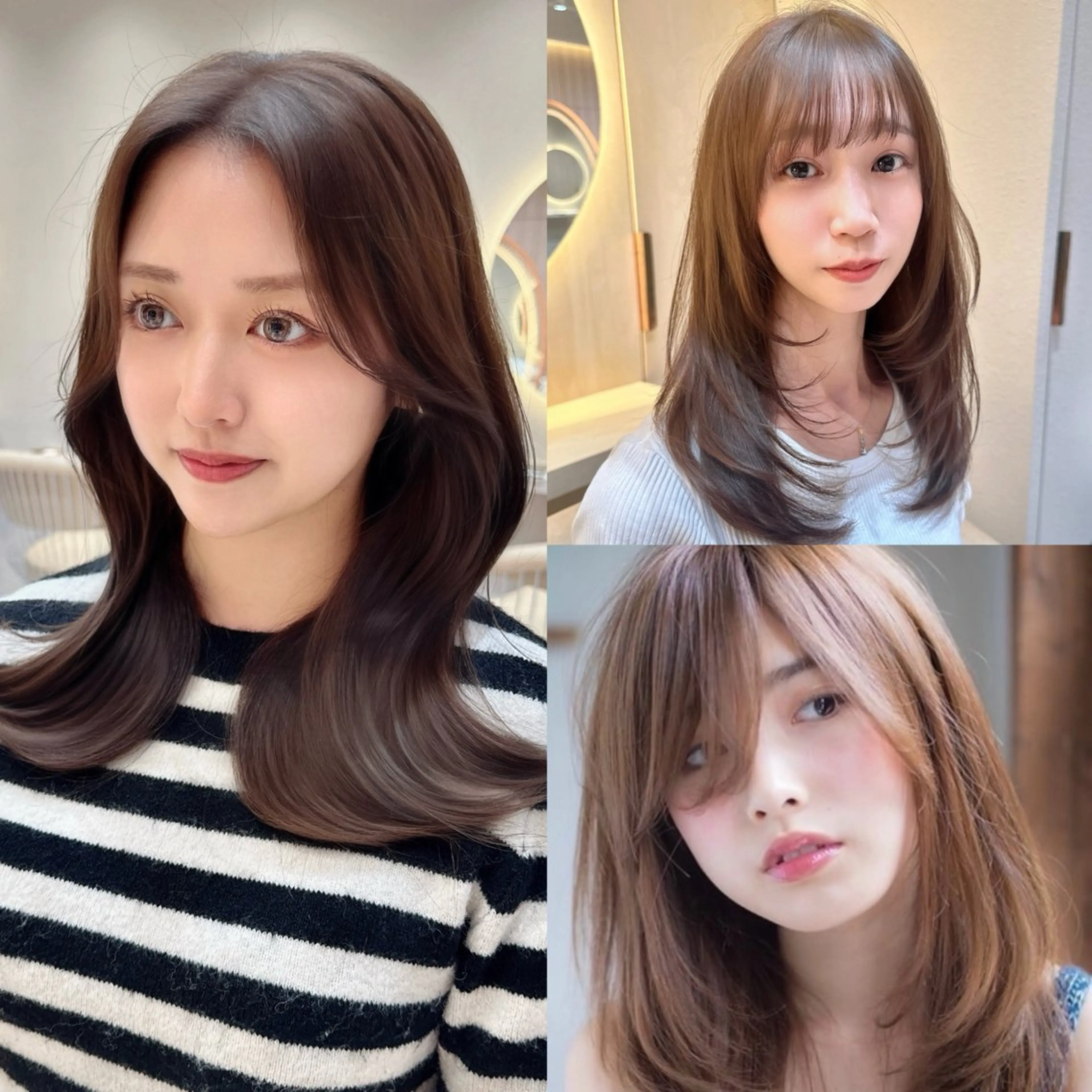 セミロング カット ヘアカラー トリートメント レイヤー❣️縮毛矯 川村利幸のヘアスタイル