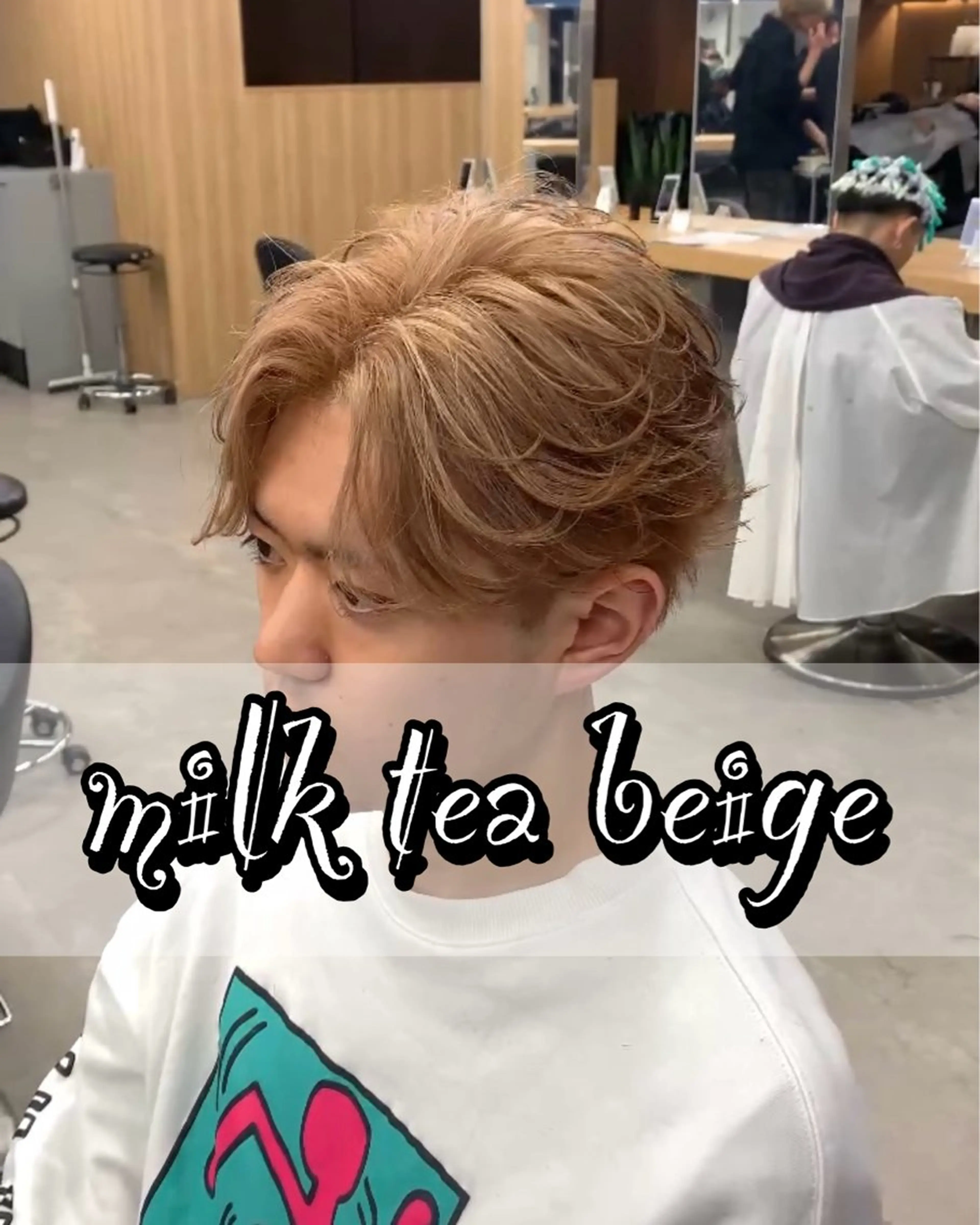 ショート カラー メンズ メンズブリーチ ブリーチ 藤原 日向のヘアスタイル