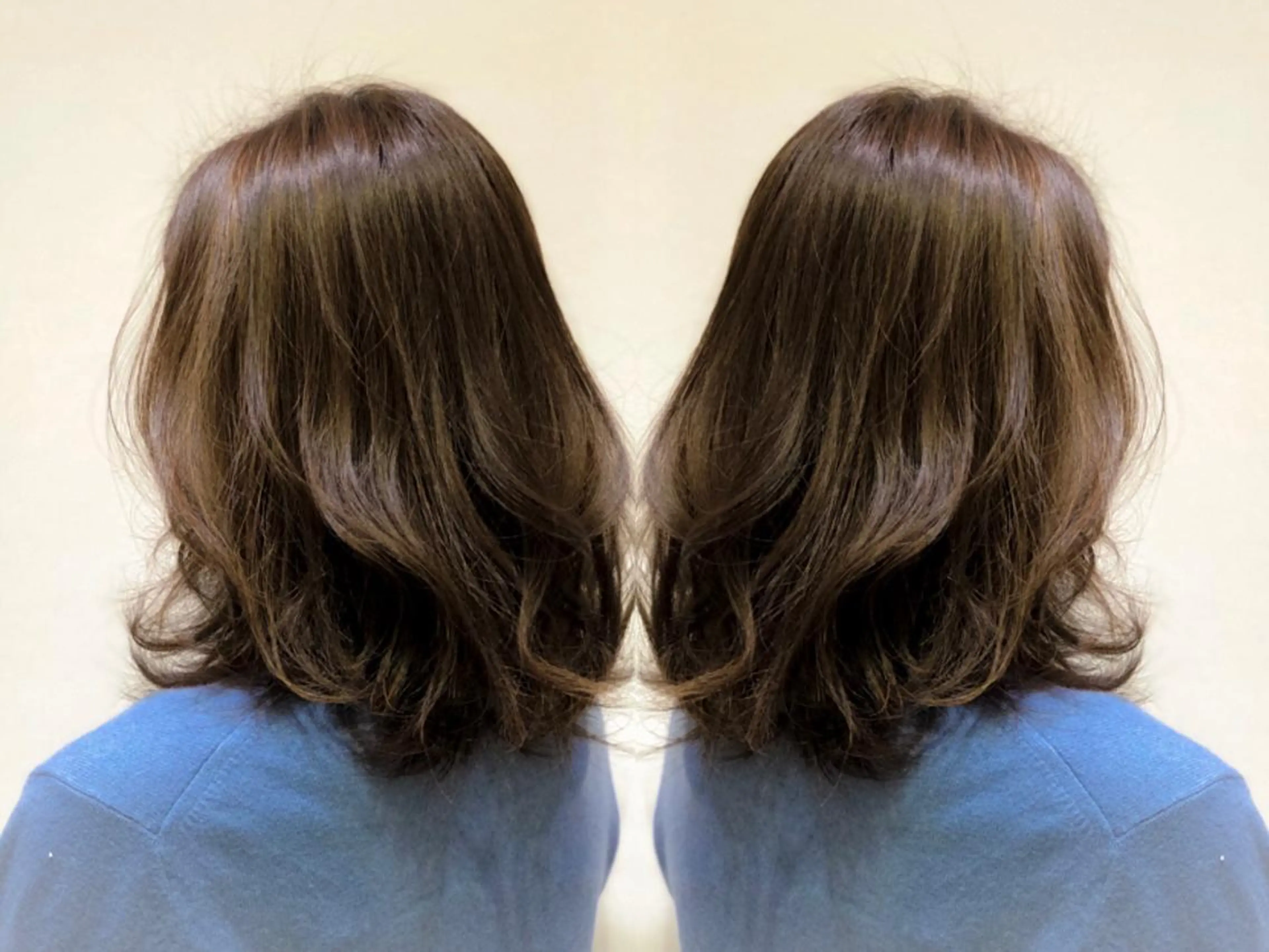 ミディアム カラー 新實 ゆりあのヘアスタイル
