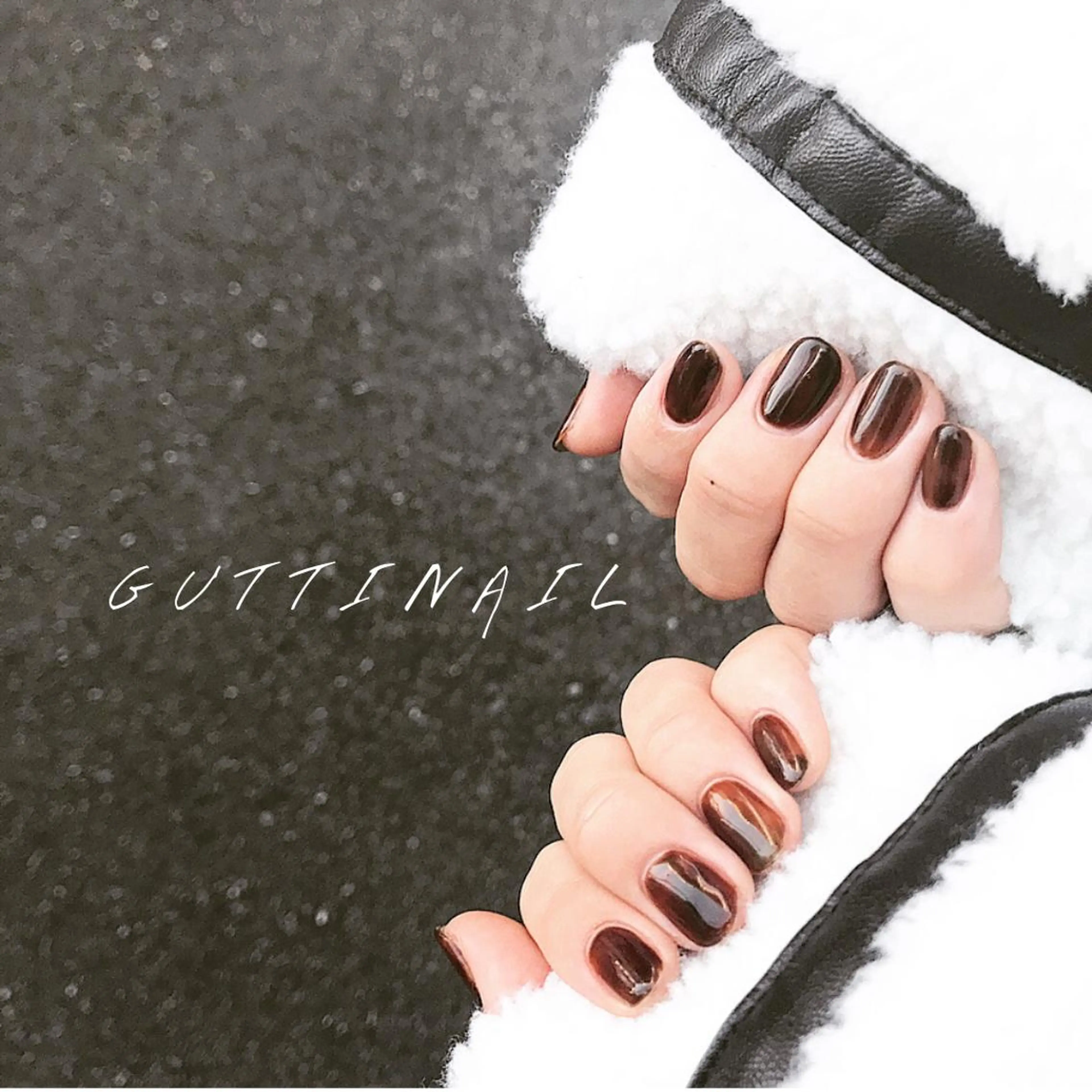 ネイル べっ甲ネイル ブラウン セキグチ guttinailのネイルデザイン