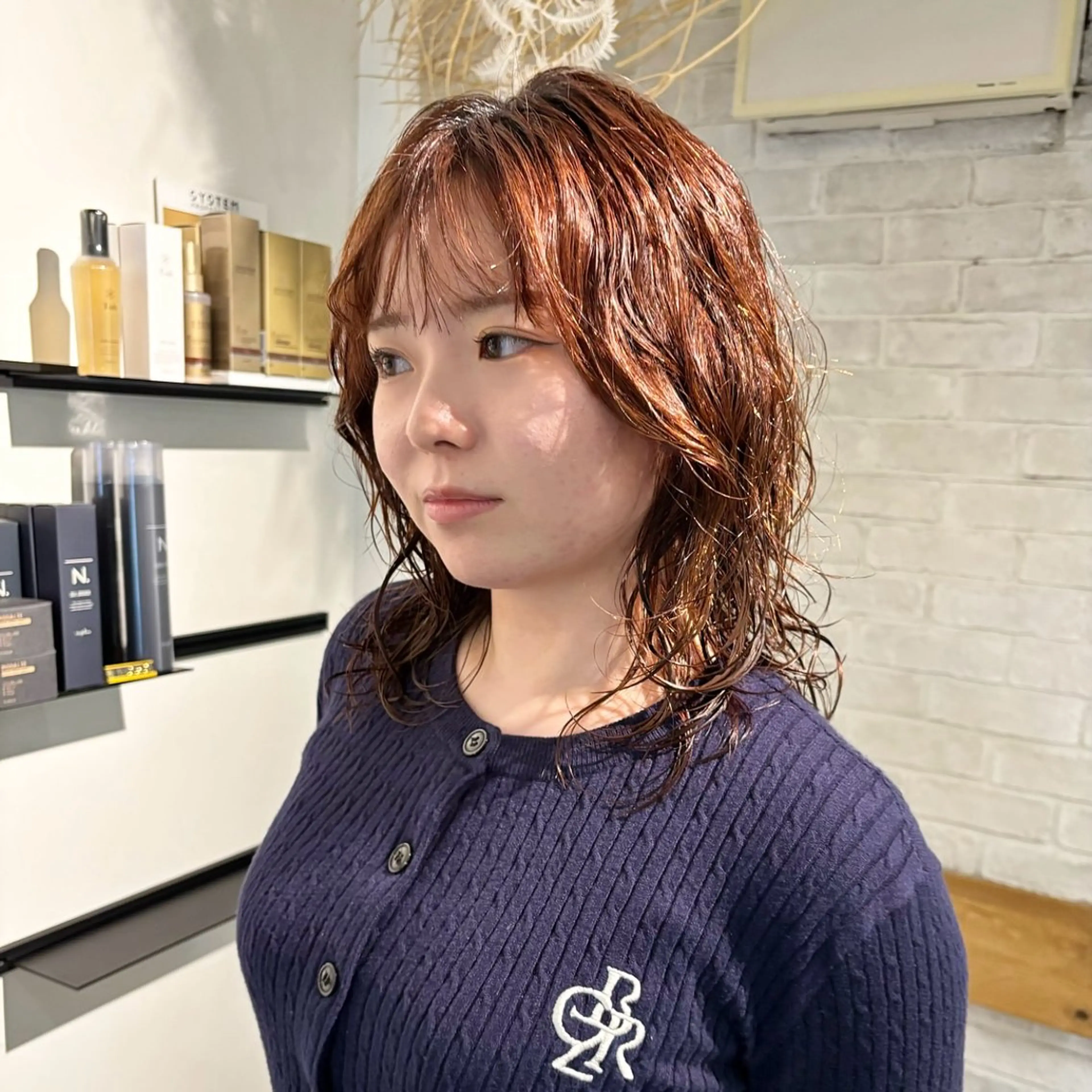 セミロング セミロングパーマ レイヤーカット 小顔カット カット パーマ トリートメント 札幌パーマ/ レイヤー/後藤海音のヘアスタイル