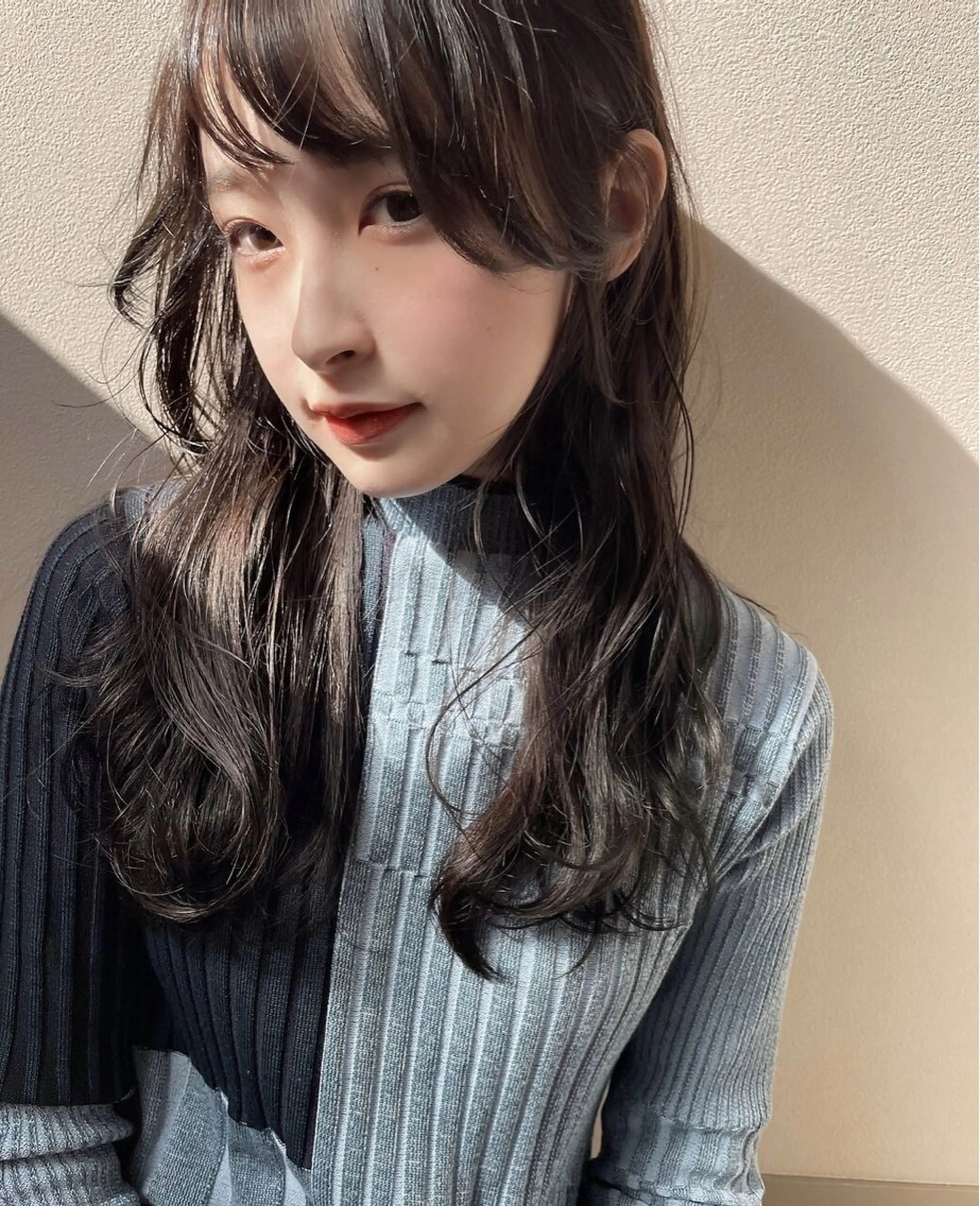 ロング ボブ 髪質改善 韓国風ヘア レイヤーカット 縮毛矯正 suii..hair designのヘアスタイル
