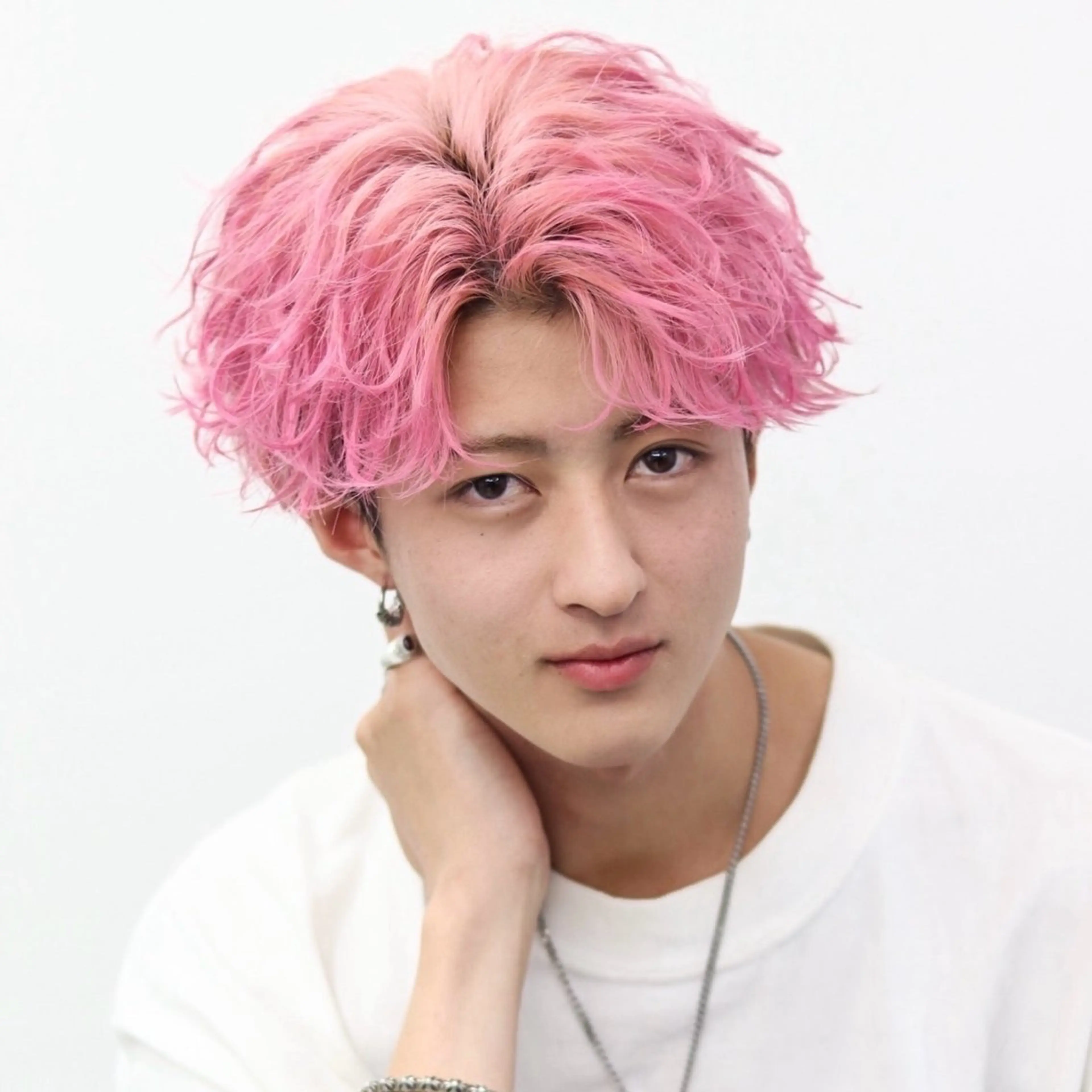 ミディアム カラー パーマ メンズ カット ヘアカラー トリートメント ハイトーン/メンズマ ッシュ/KYOHEIのヘアスタイル