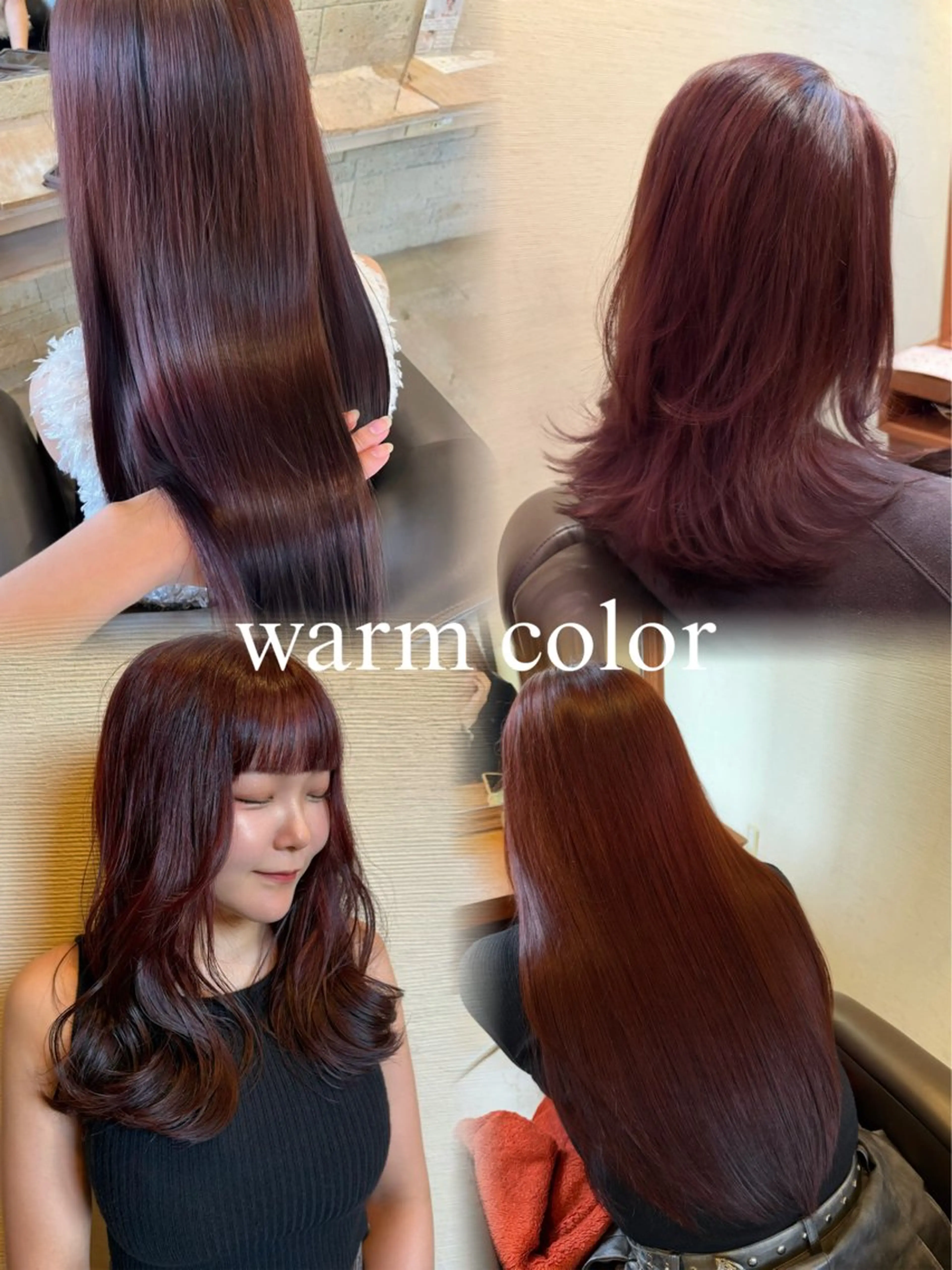 ロング カラー ブラウンカラー カシス ピンクカラー ピンクブラウン バイオレットカラー ヘアカラー トリートメント 艶カラー/メンズ パーマ/伊藤愛麻のヘアスタイル