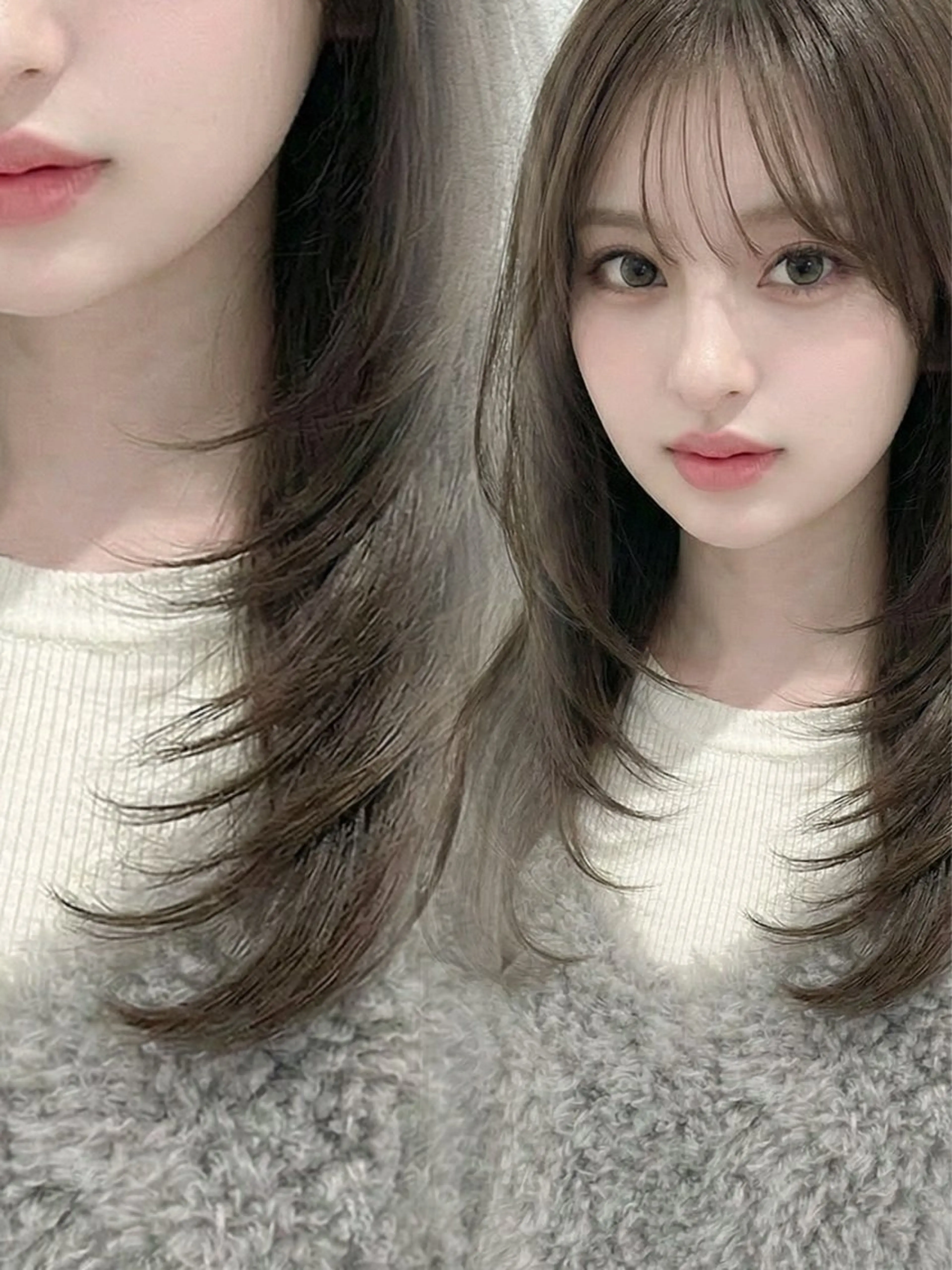 ロング カット ヘアカラー トリートメント 小顔レイヤーカット 🫧🤍ユウキのヘアスタイル