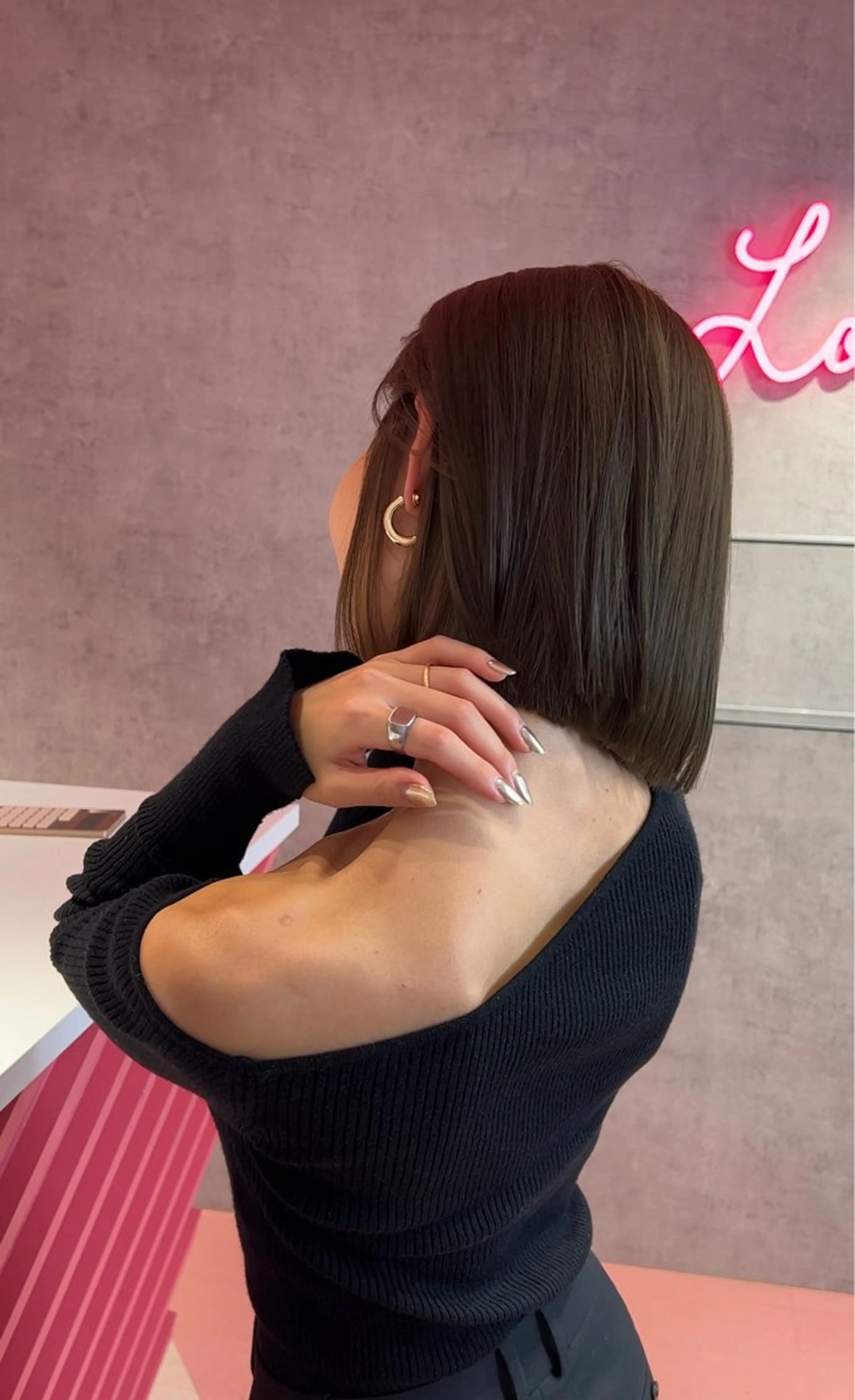 ショート カット 縮毛矯正 トリートメント 莉乃/縮毛矯正/髪質 改善/艶カラーのヘアスタイル