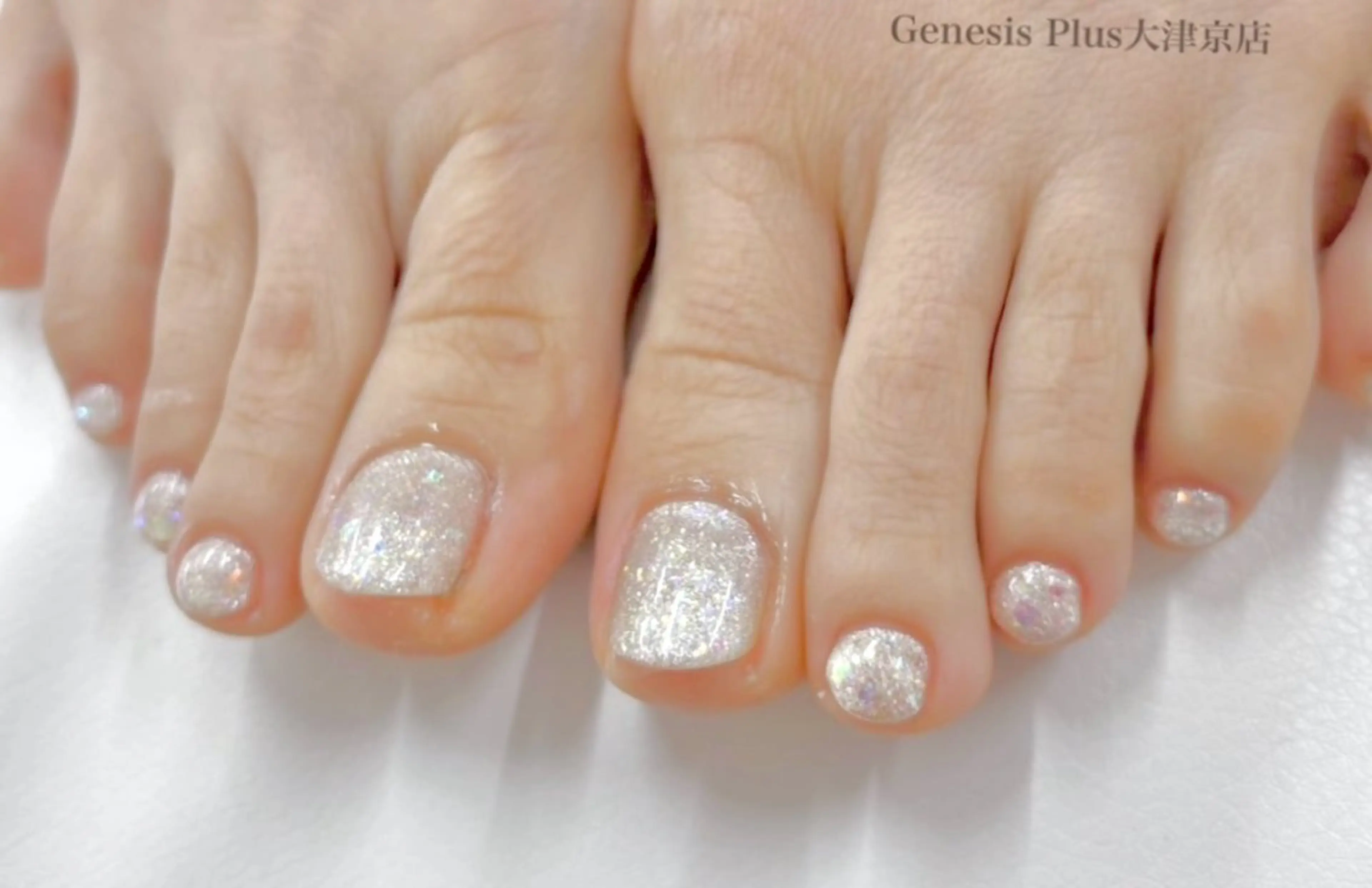 ネイル フットネイル ワンカラーネイル フットネイル Genesis Plus大津京店のネイルデザイン