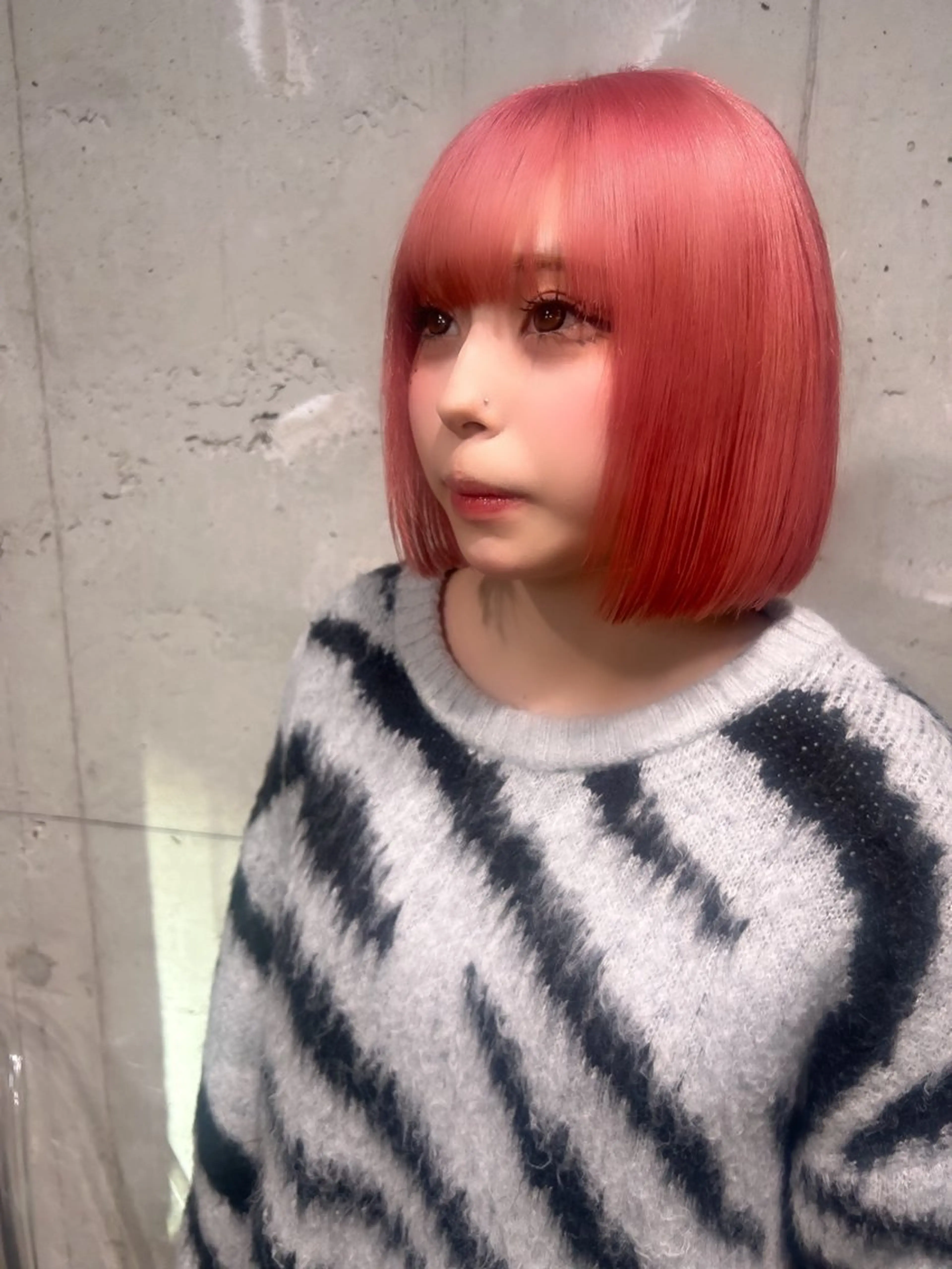 ショート カラー メンズ 切りっぱなしボブ ボブ カット ヘアカラー トリートメント ヘアセット 【縮毛矯正ブリーチ】 MANATO🌈のヘアスタイル