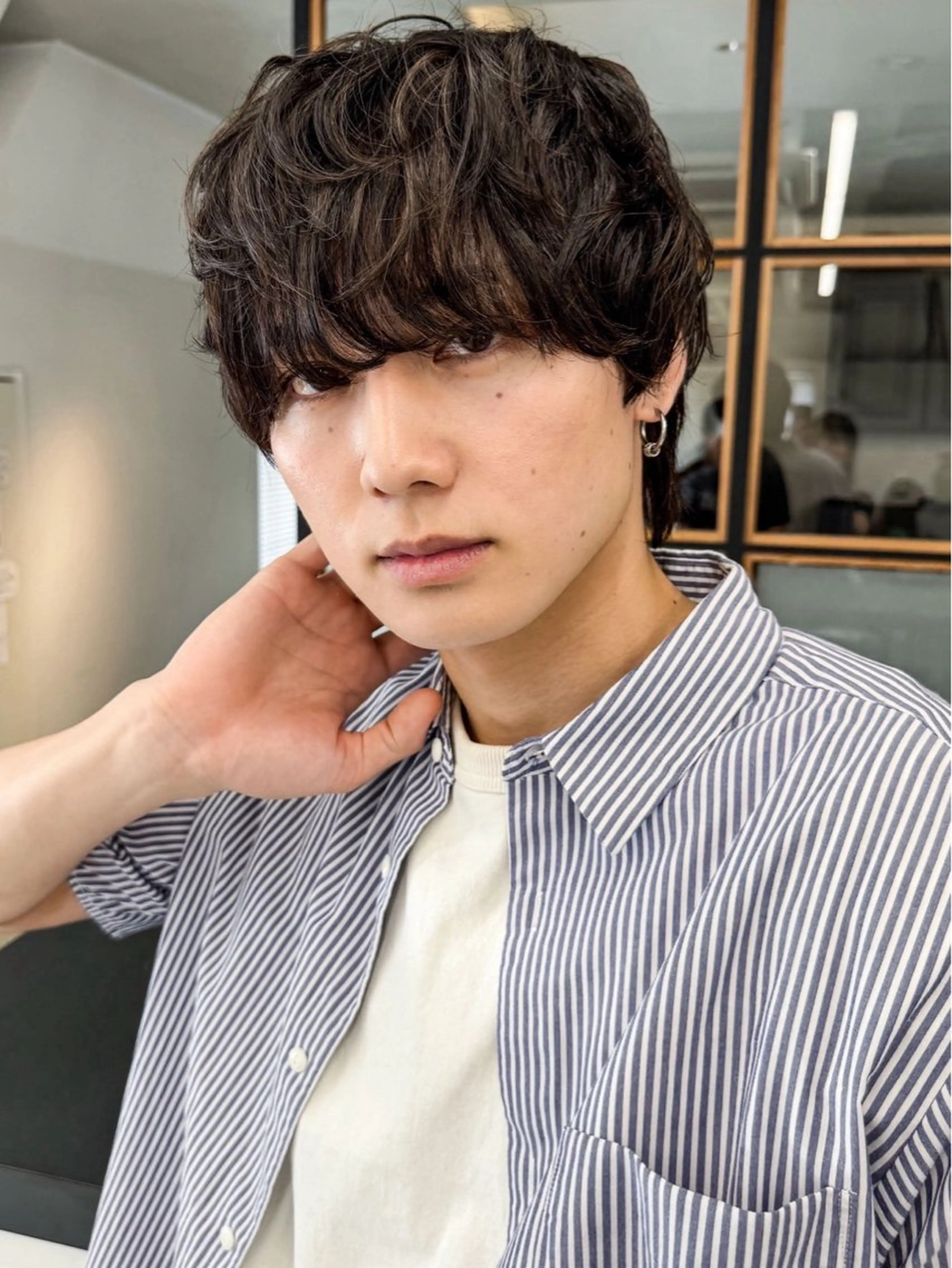 メンズ カット パーマ 韓国風パーマ特化 篠崎優也翔のヘアスタイル