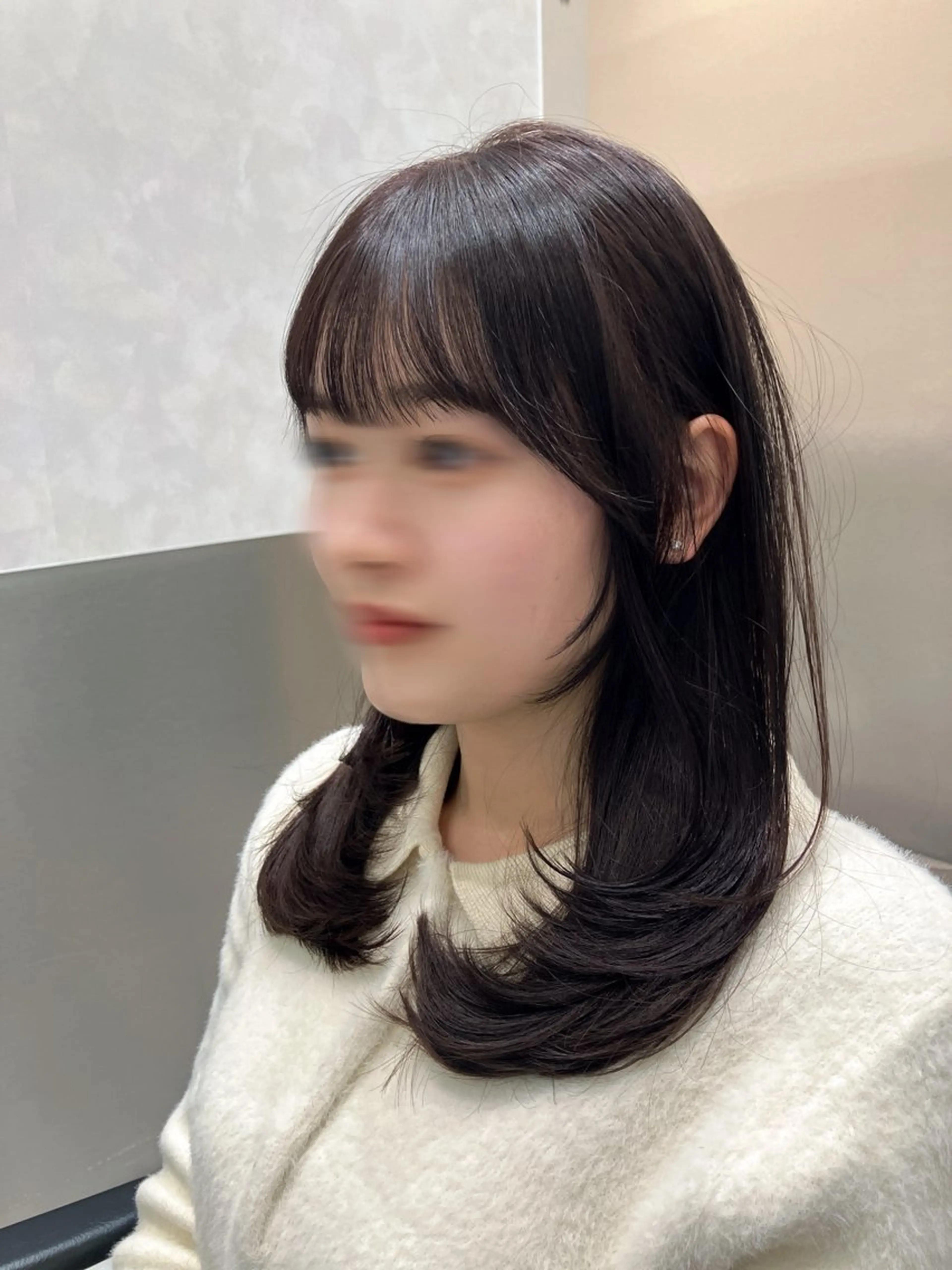 セミロング カラー カット ヘアカラー トリートメント 💖ブリーチなし透明 感💖ASAHIのヘアスタイル