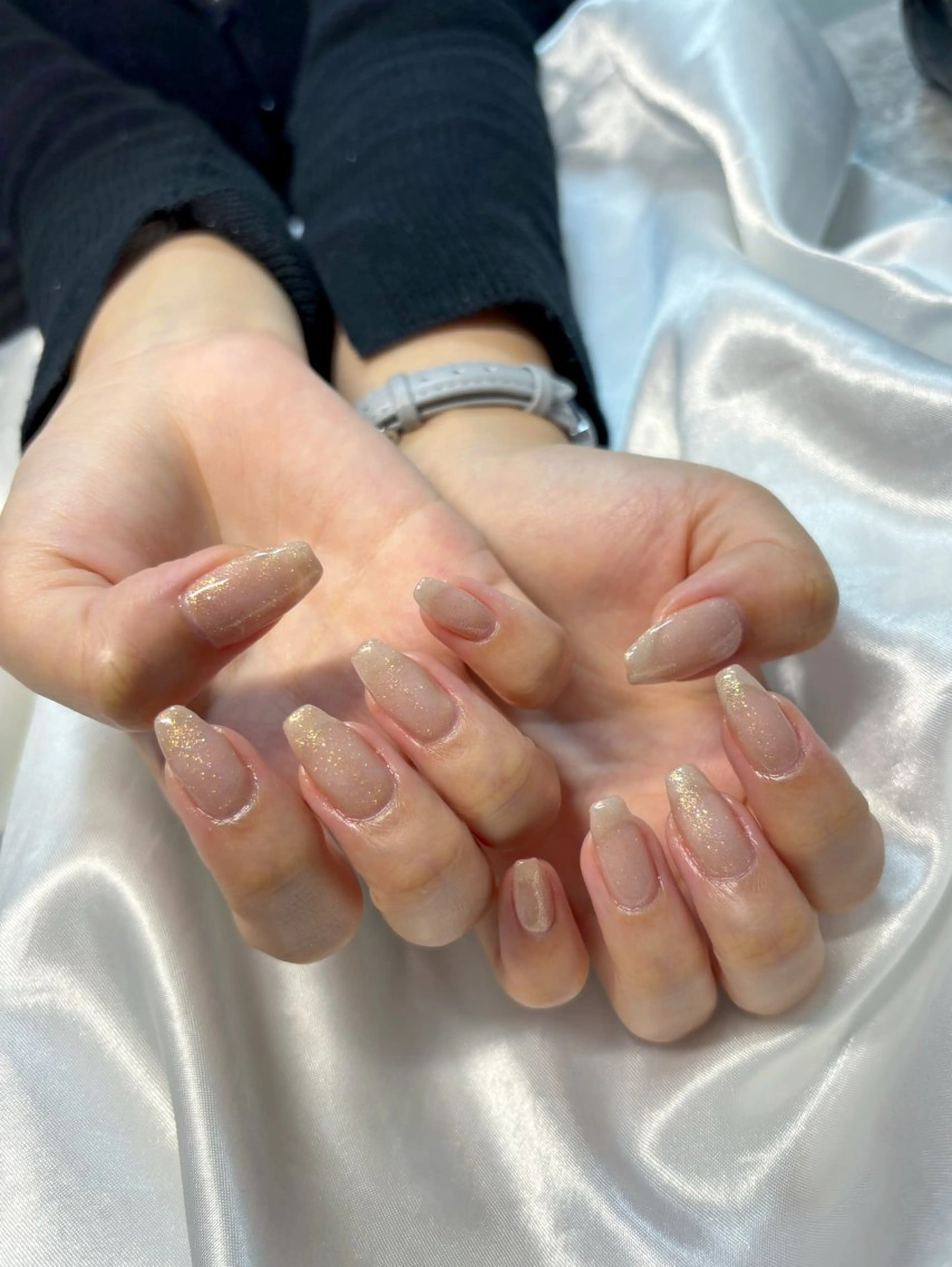 ネイル ラメ(グリッター) ワンカラーネイル ハンドネイル 京橋/ Lance nail Minaのネイルデザイン