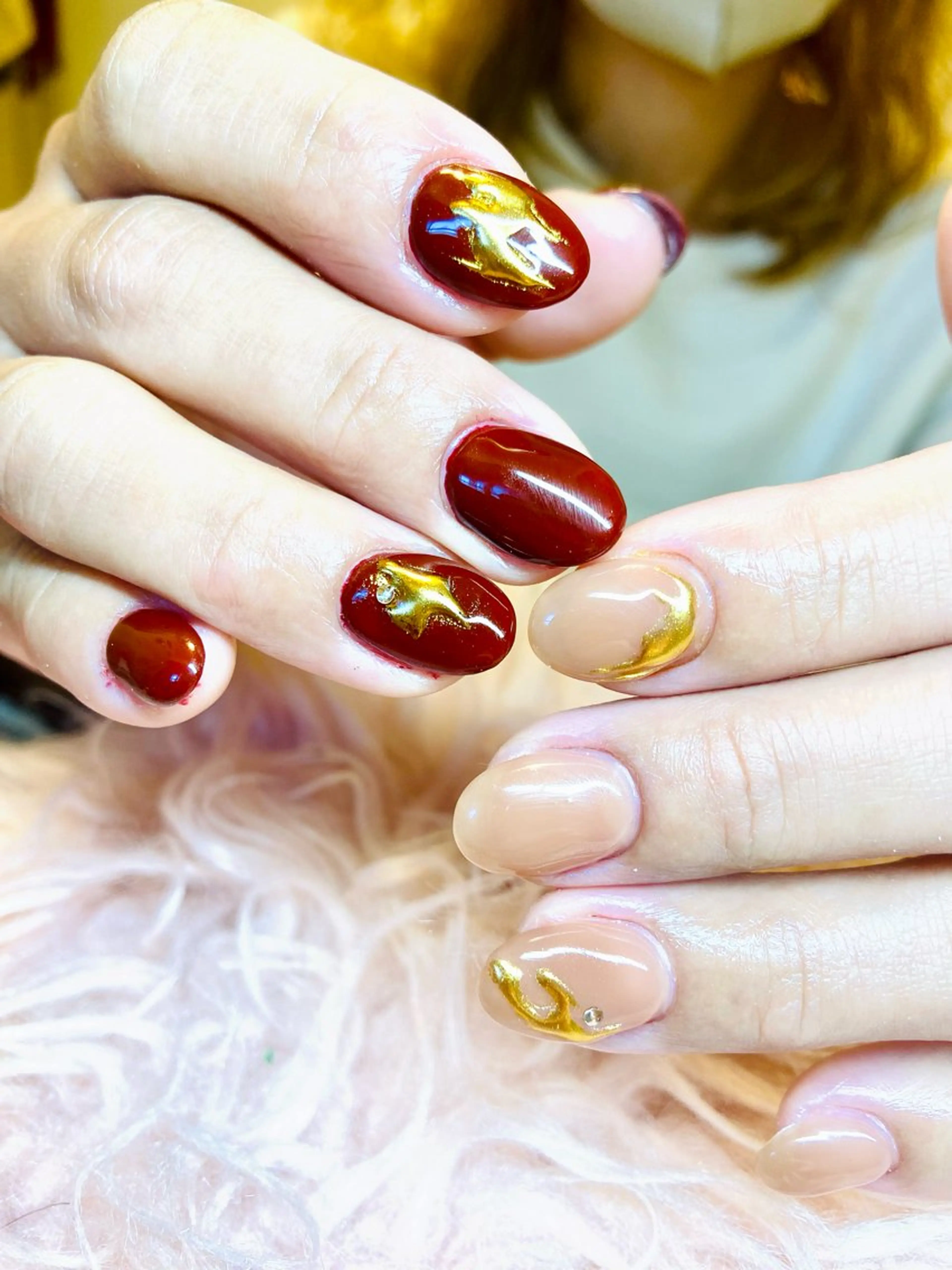 ネイル ミラーネイル HandSnail 座間自宅ネイルサロンのネイルデザイン