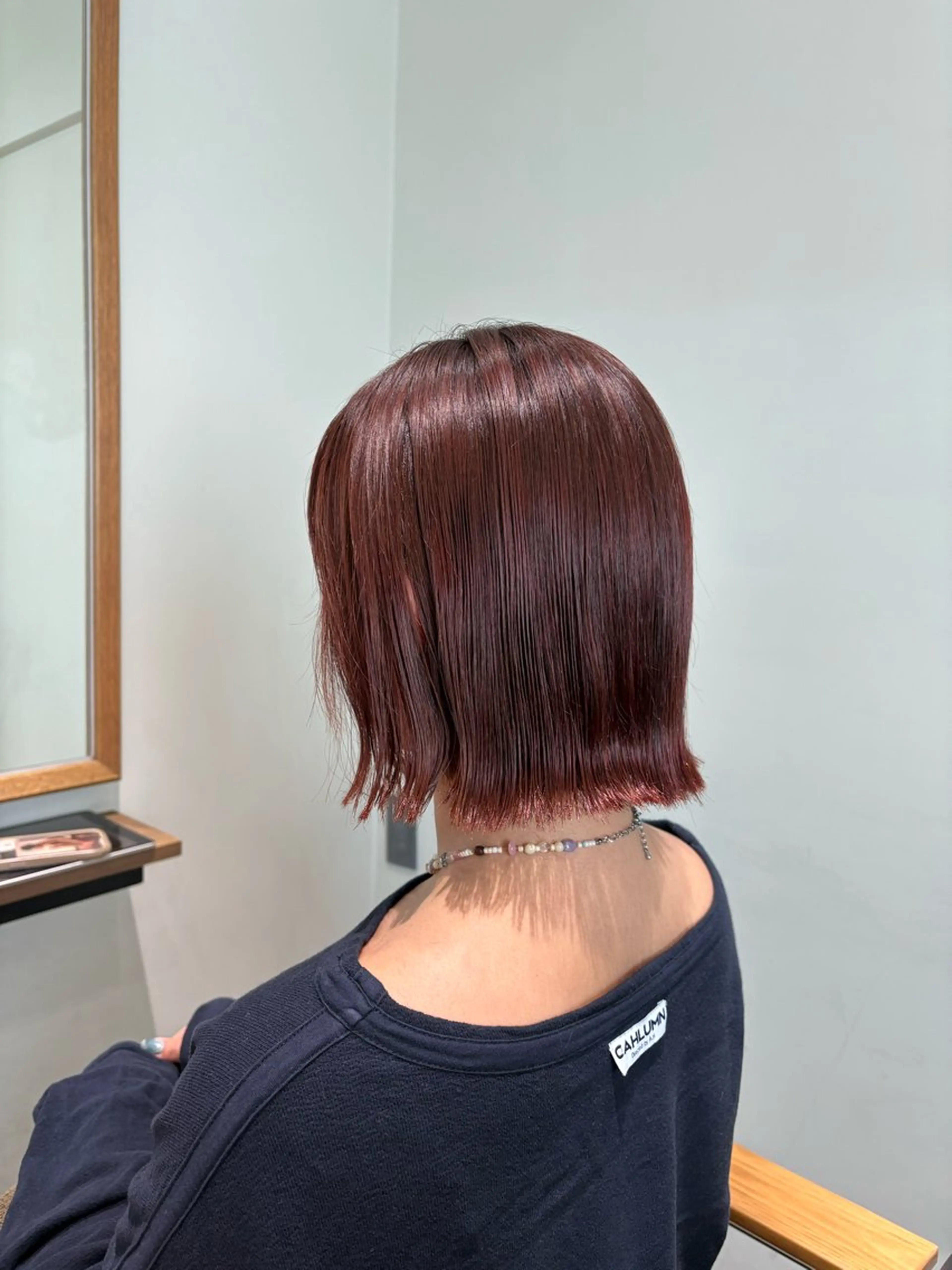 ミディアム ヘアカラー トリートメント ボブ/艶カラー 鎌倉/MIHO🌼のヘアスタイル
