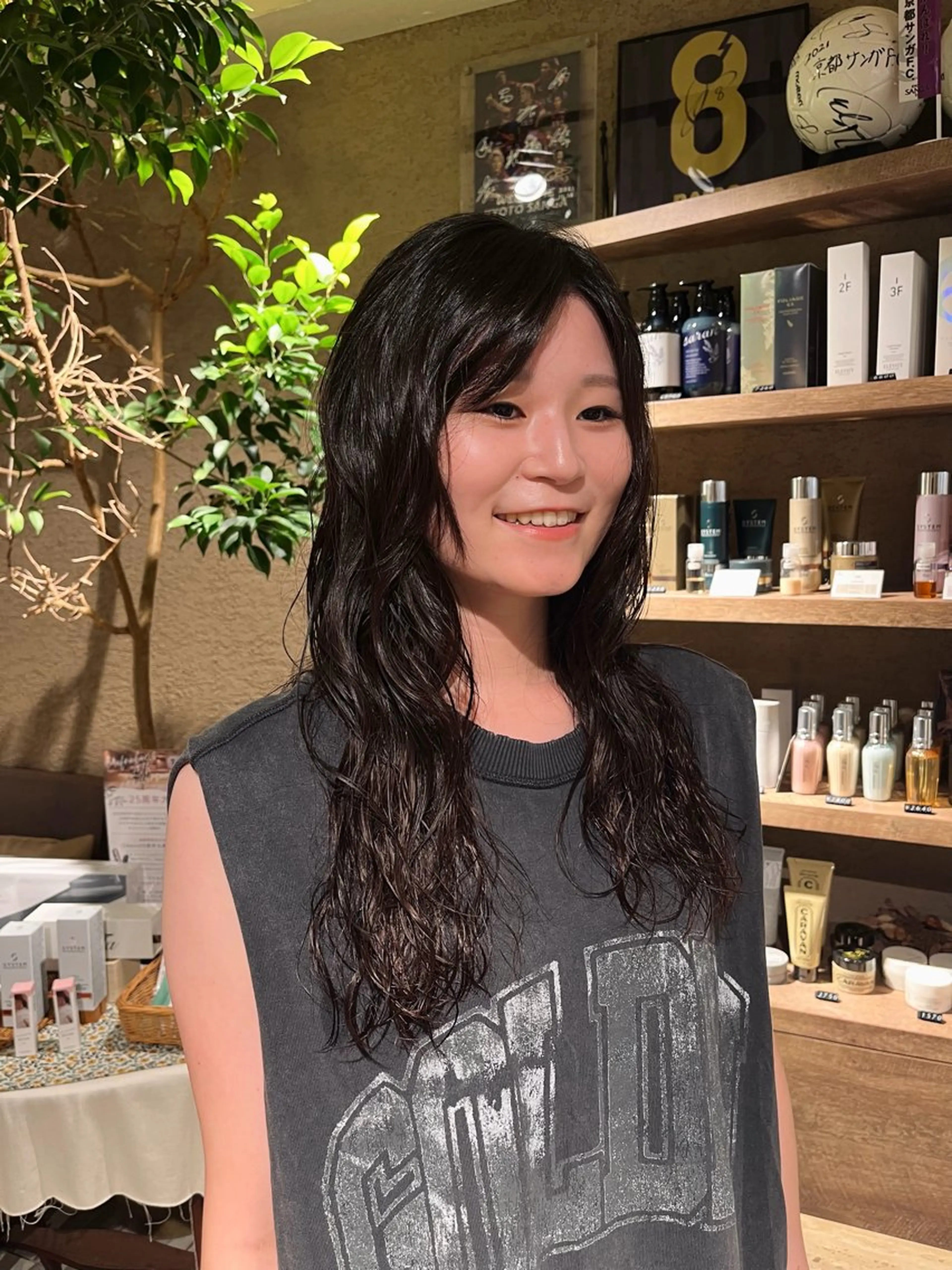 セミロング パーマ カット パーマ トリートメント Befine🫧岡田 万侑のヘアスタイル
