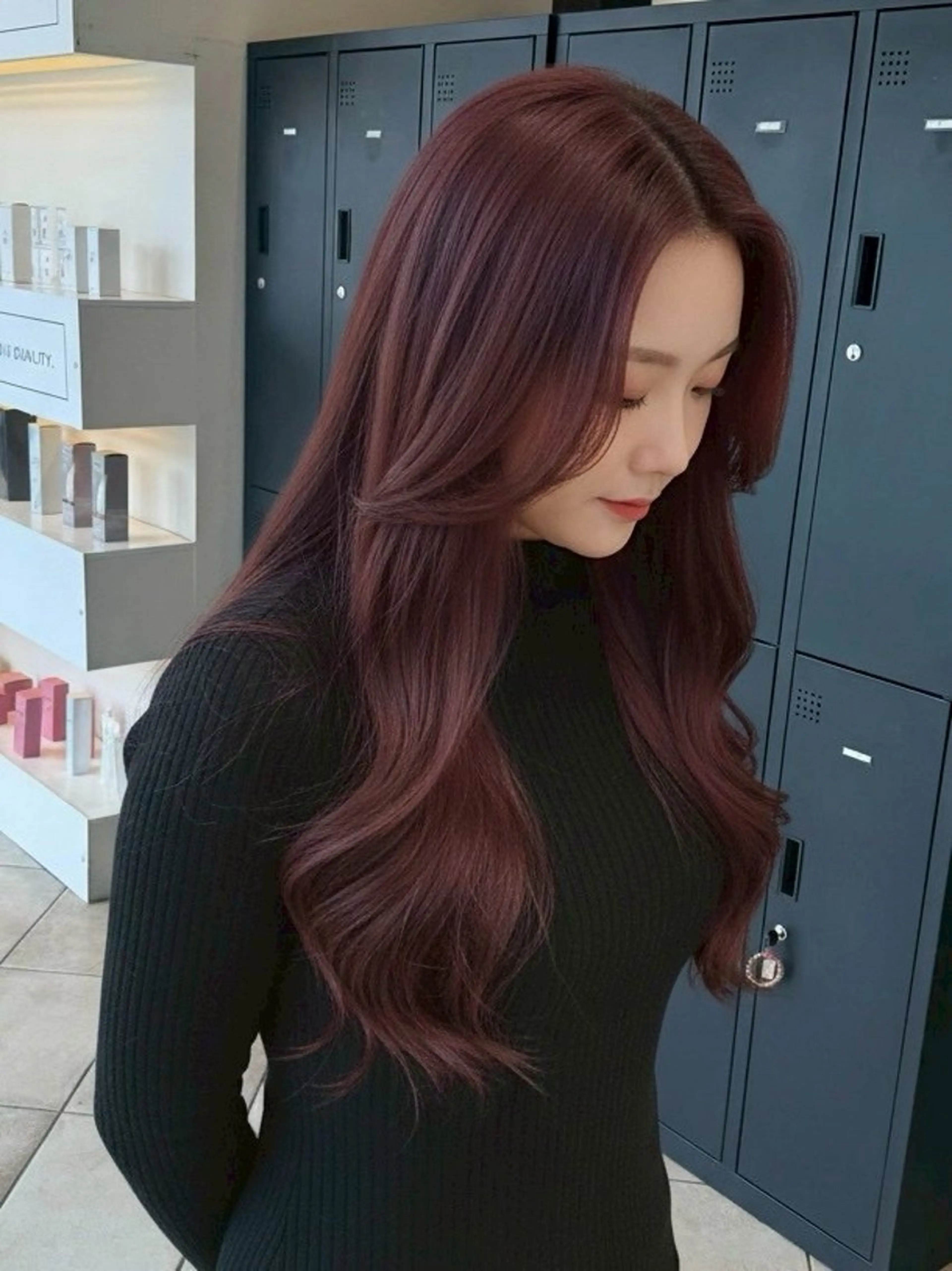 ロング カラー 𝗠𝗜𝗞𝗨︎ ︎✦︎.ワンカラーのヘアスタイル