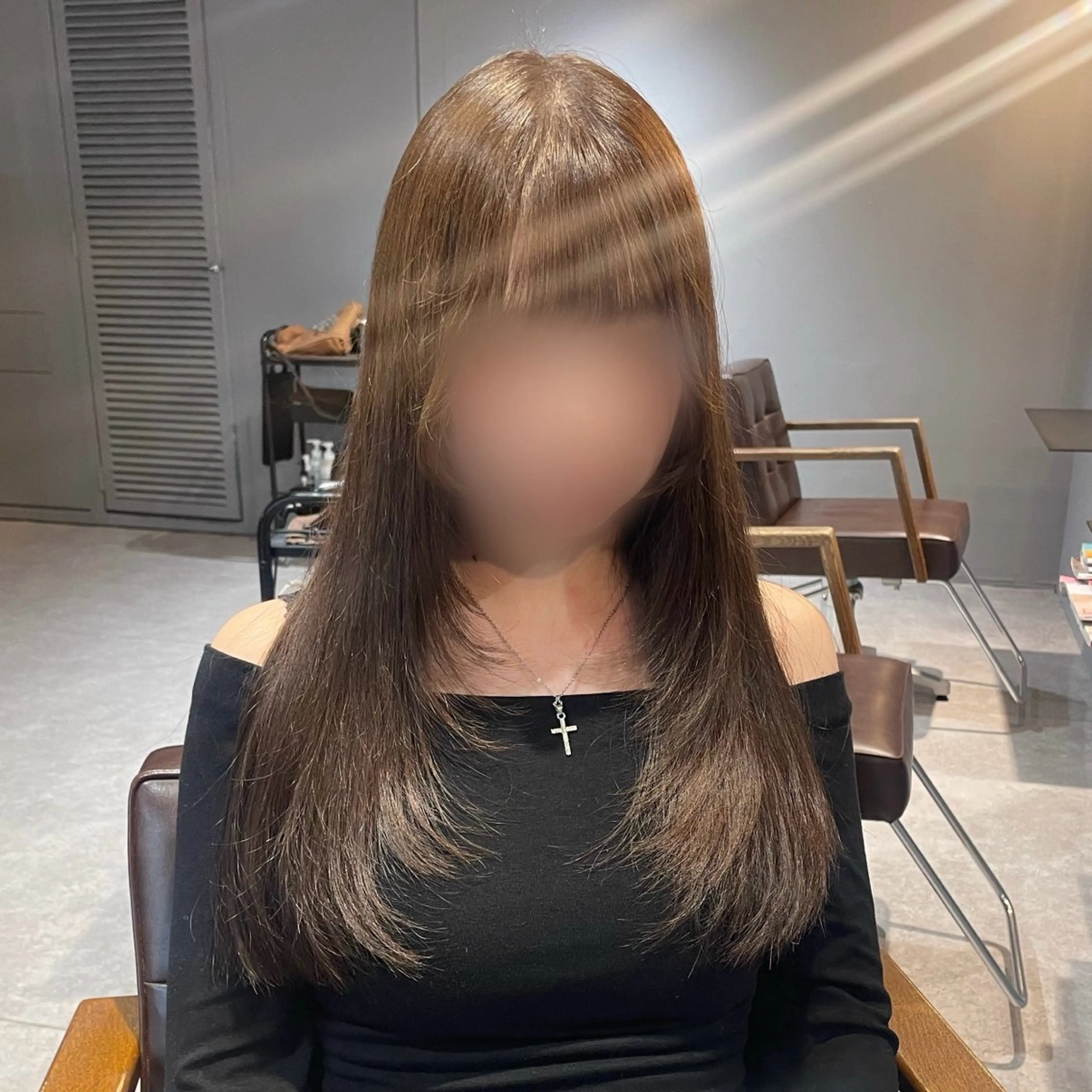 ミディアム カラー カット ヘアカラー Mimi🎀ブリーチ なし透明感 Ｗカラーのヘアスタイル