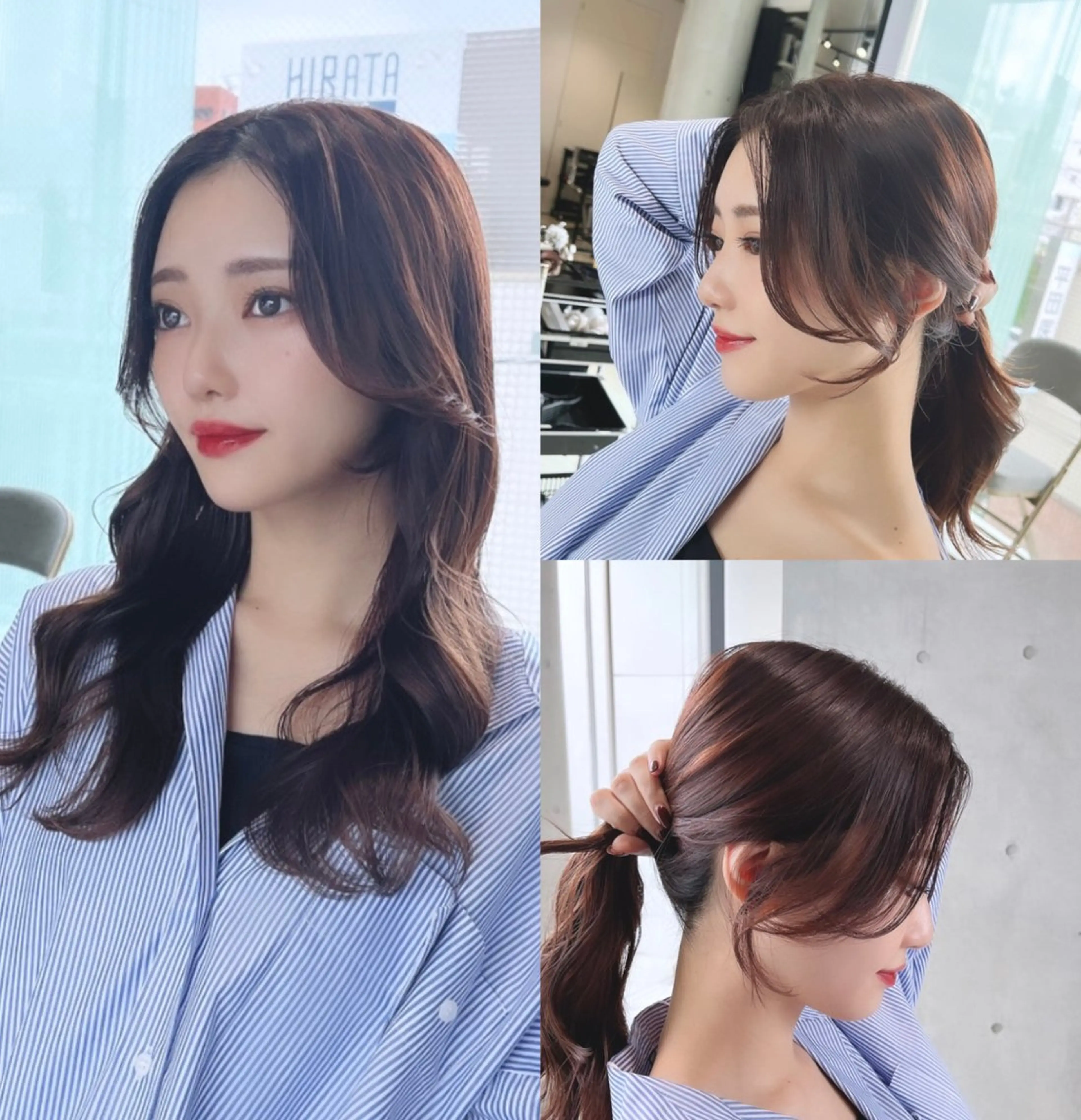 ミディアム カラー カット ヘアカラー トリートメント 🌫️大人韓国ヘア 🌫️naoyaのヘアスタイル
