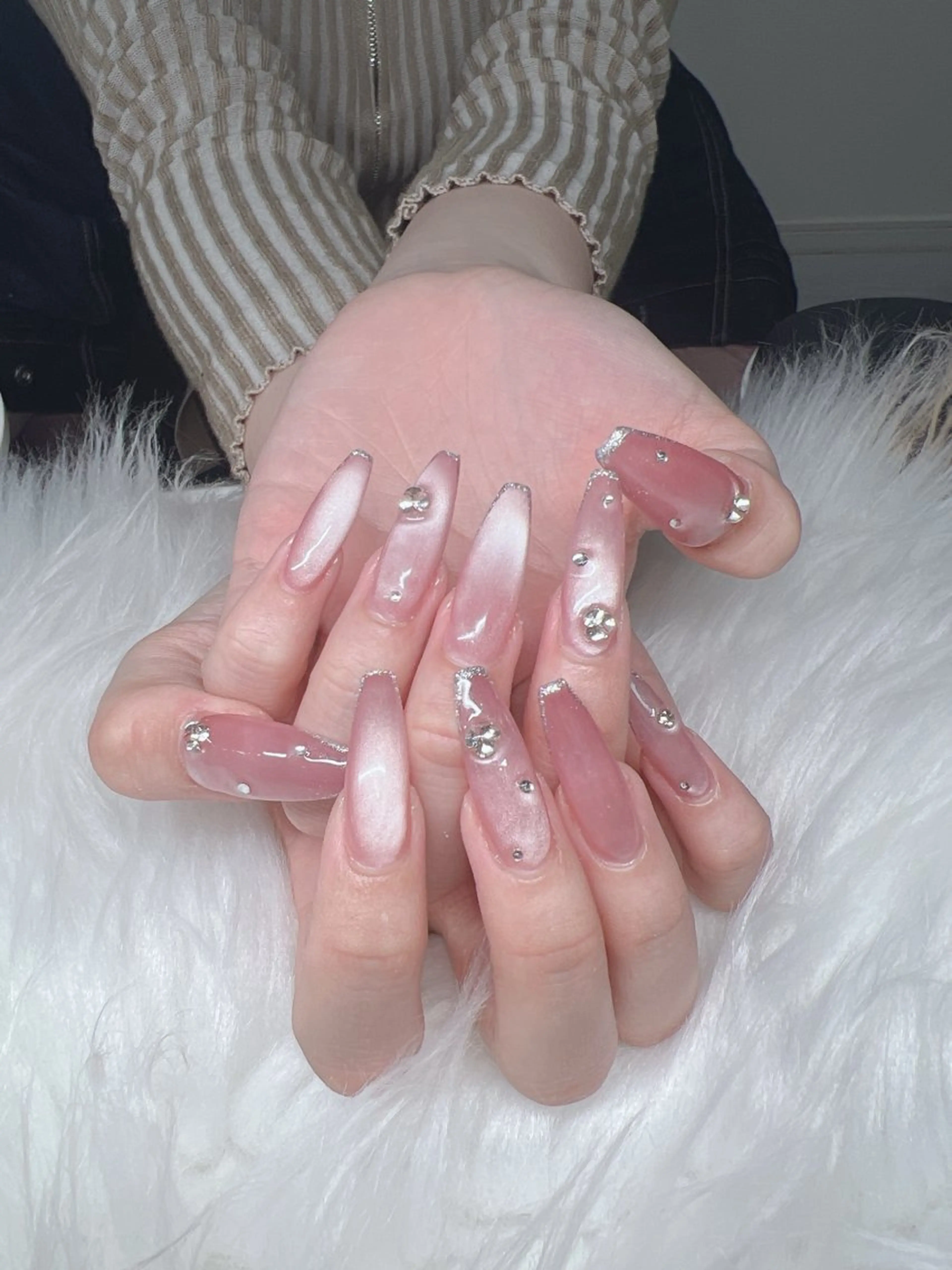 ネイル ハンドネイル Lee Nails チップ長さだし専門店のネイルデザイン
