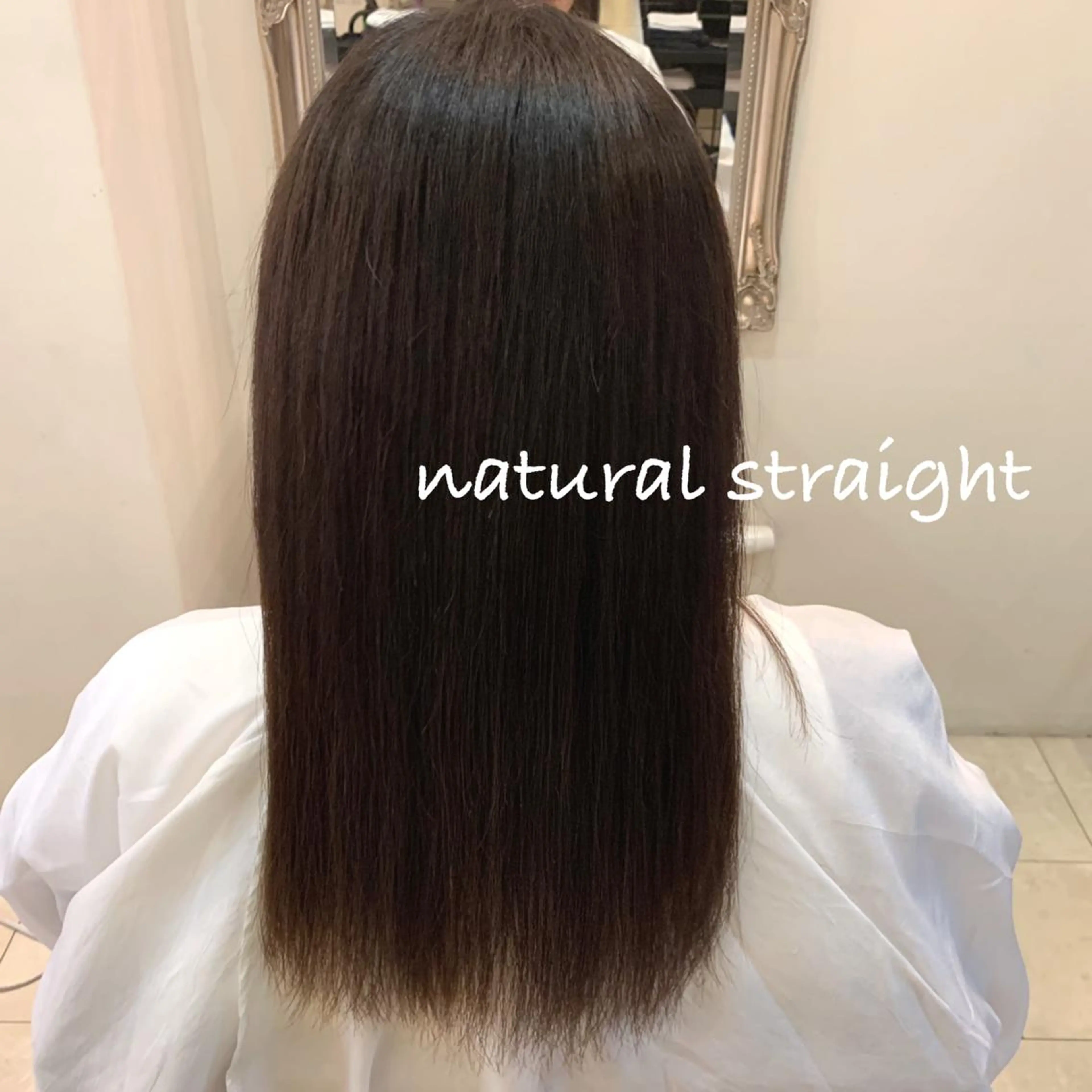 セミロング パーマ ストレートパーマ ボブウルフ／ボブ Satsuki【名駅のヘアスタイル