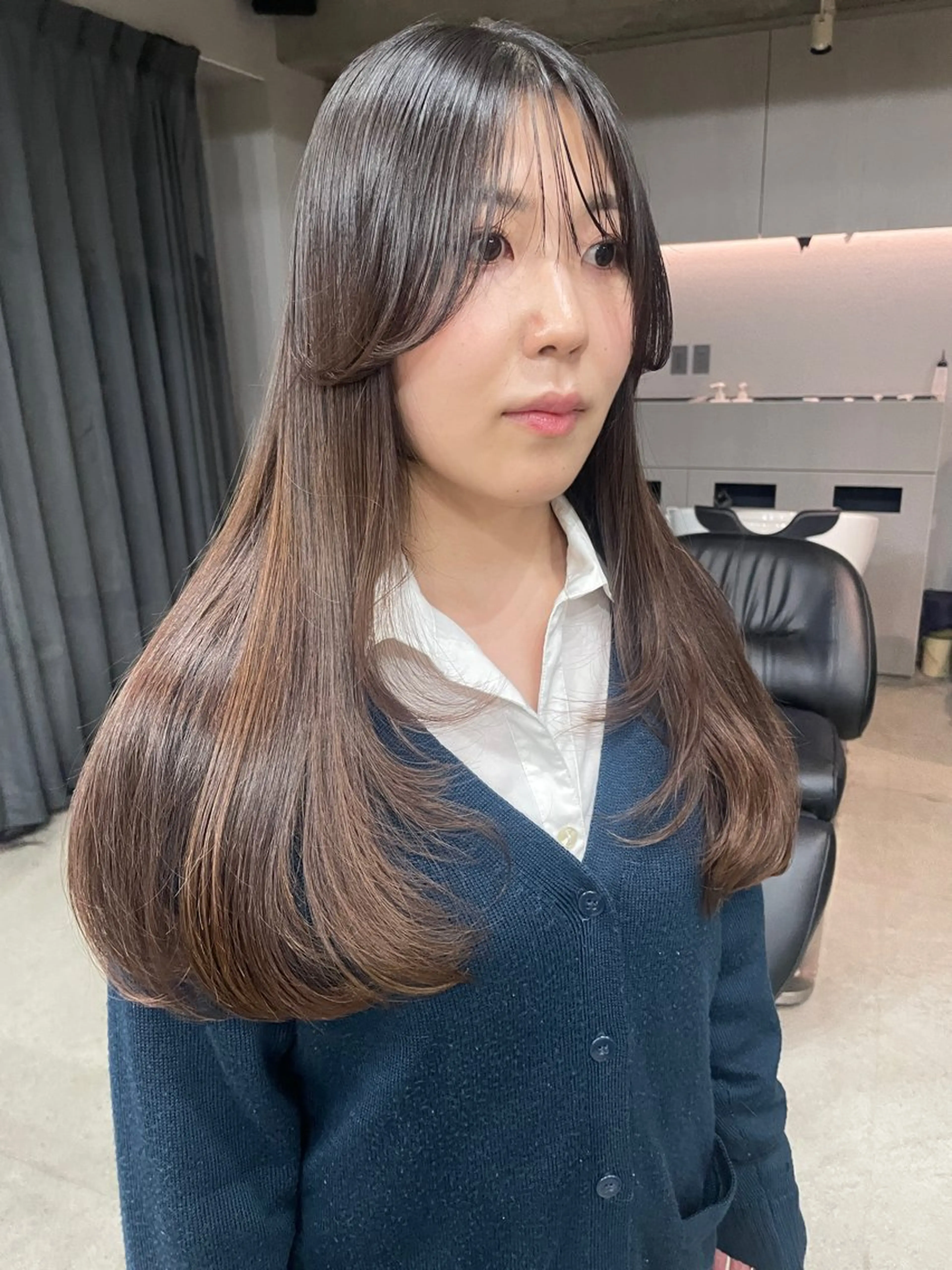 ロング カラー カット ヘアカラー トリートメント 表参道🌿赤み消し カラー/チナツのヘアスタイル